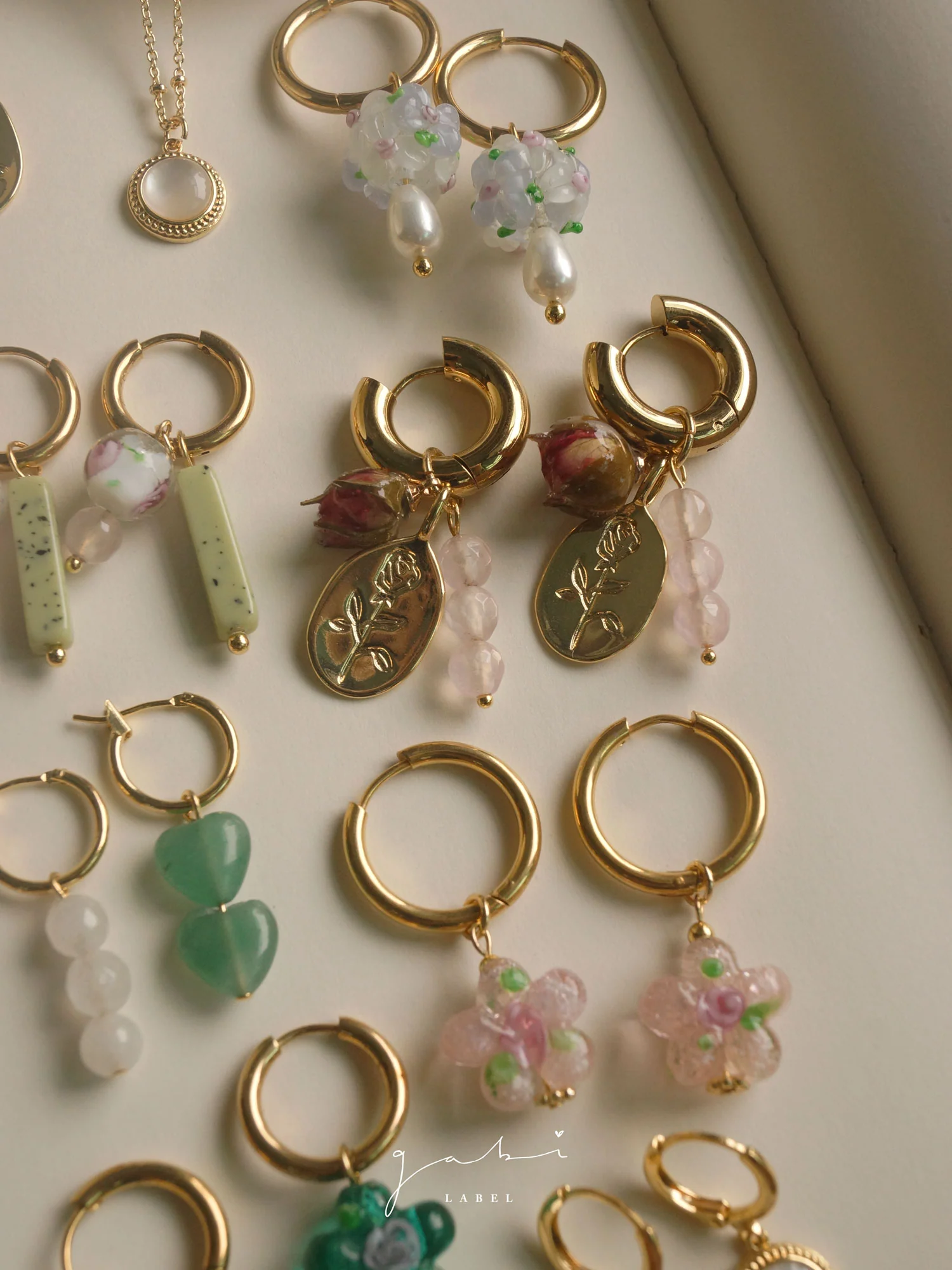 A Love Letter of Roses Chunky Hoop Earrings - Image 4