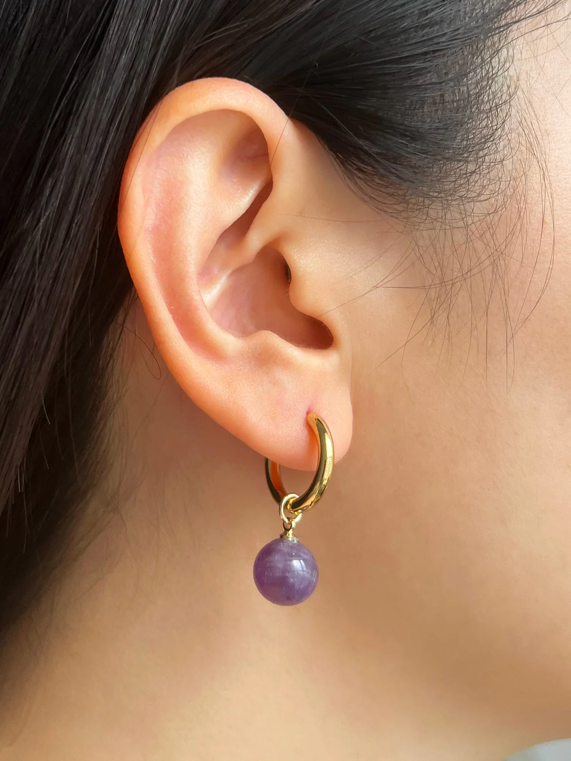 Align Ball Hoops - Amethyst Purple - Image 2