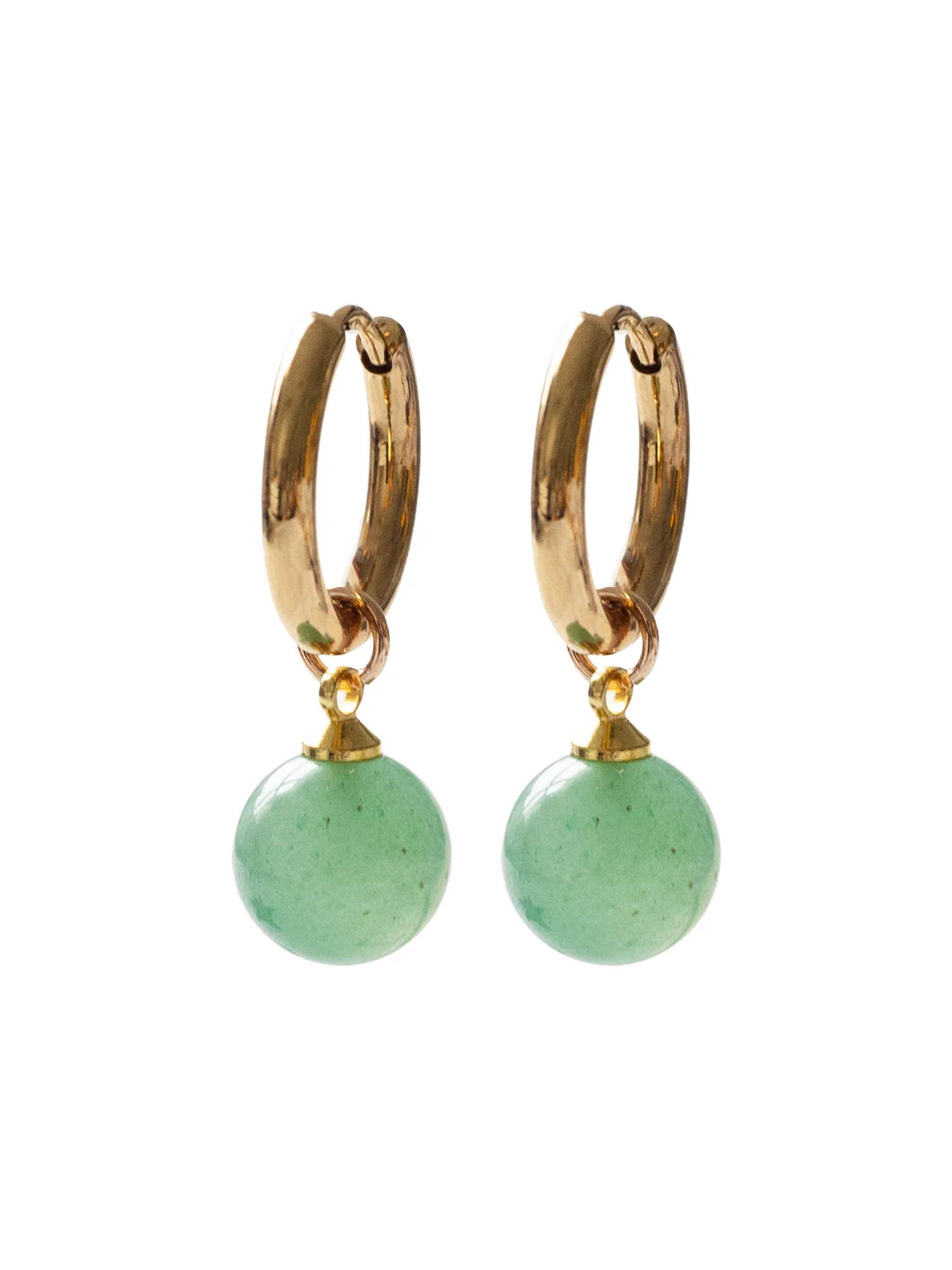 Align Ball Hoops - Green Aventurine - Image 5