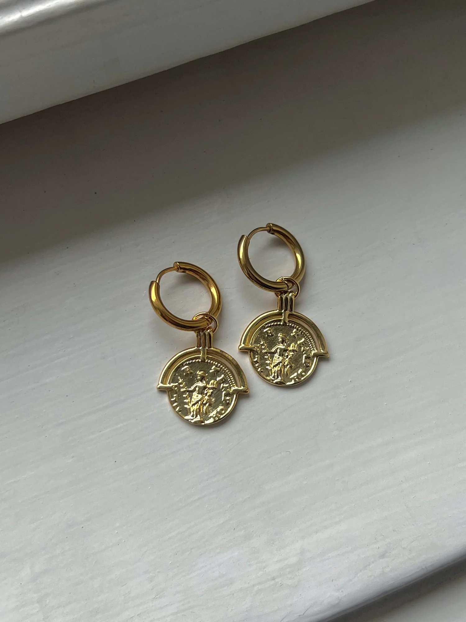 Ancient Civilisation Coin Hoops - Image 3