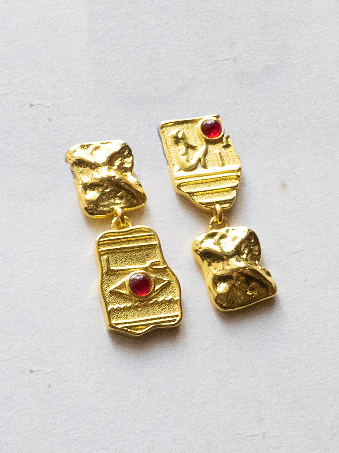 Ancient Egypt Asymmetrical Symbolic Earrings - Image 2