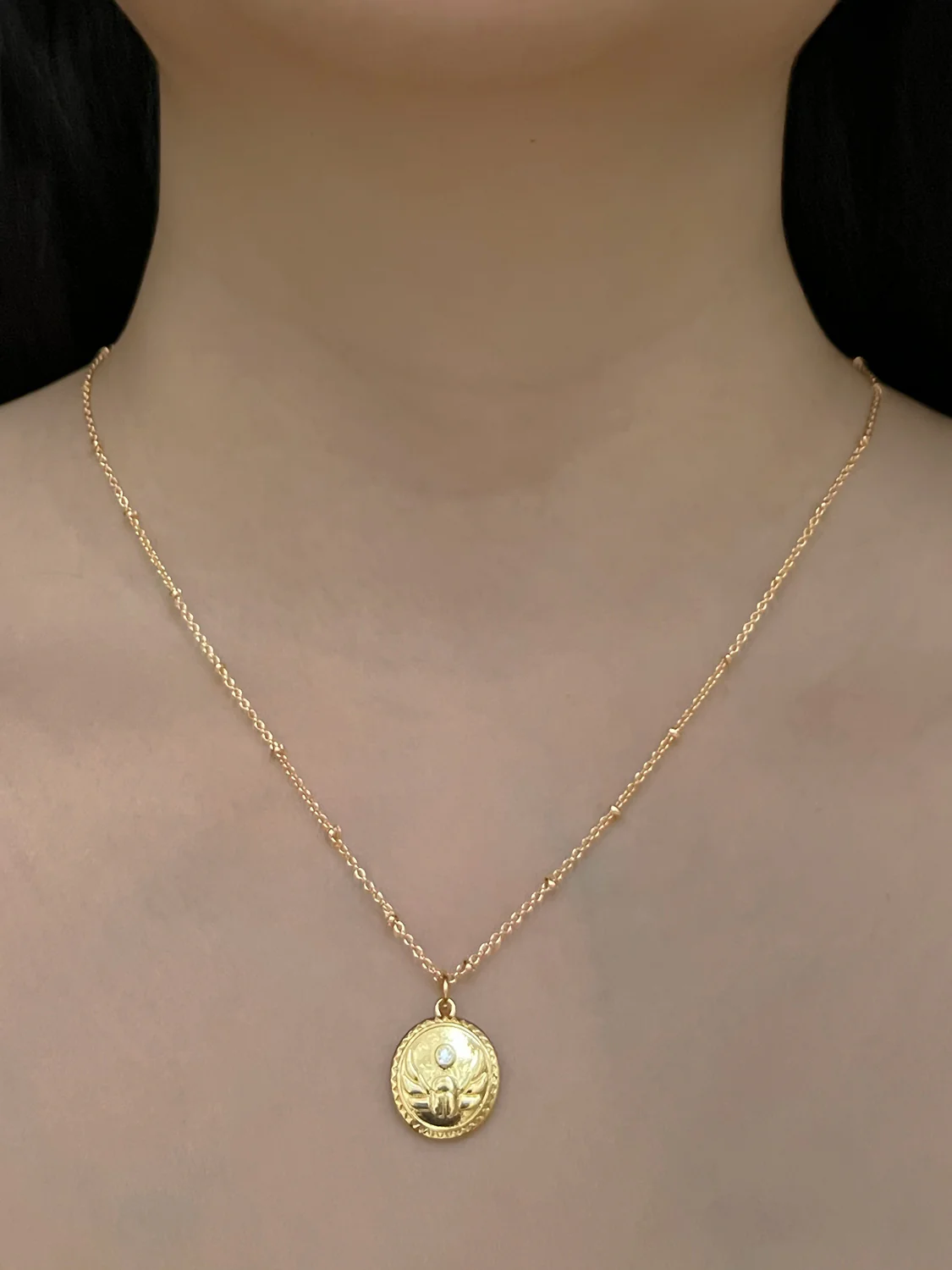 Ancient Protection Charm Necklace - Scarab Beetle - Image 3