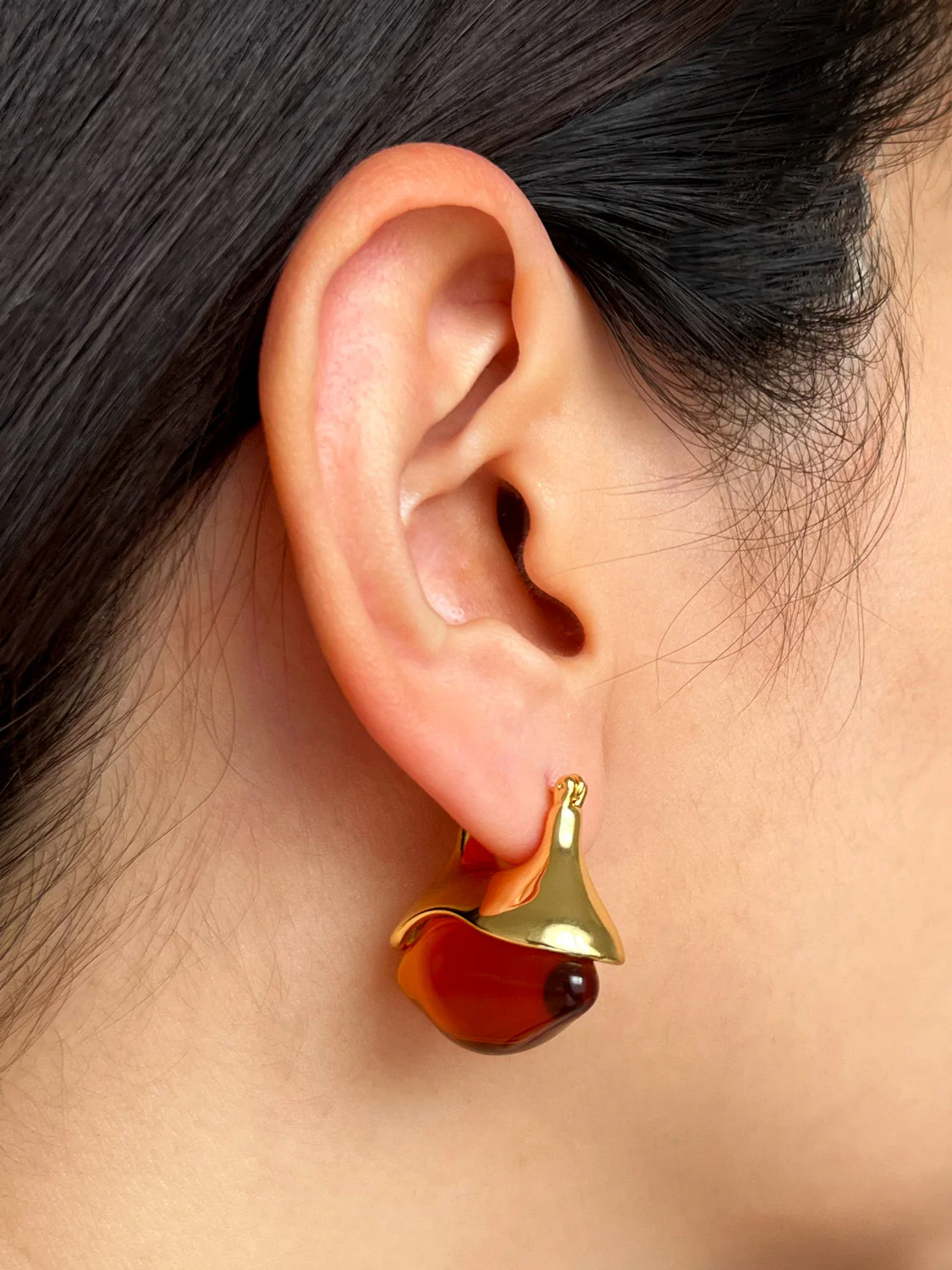Antique Heirloom Earrings - Brown - Image 3