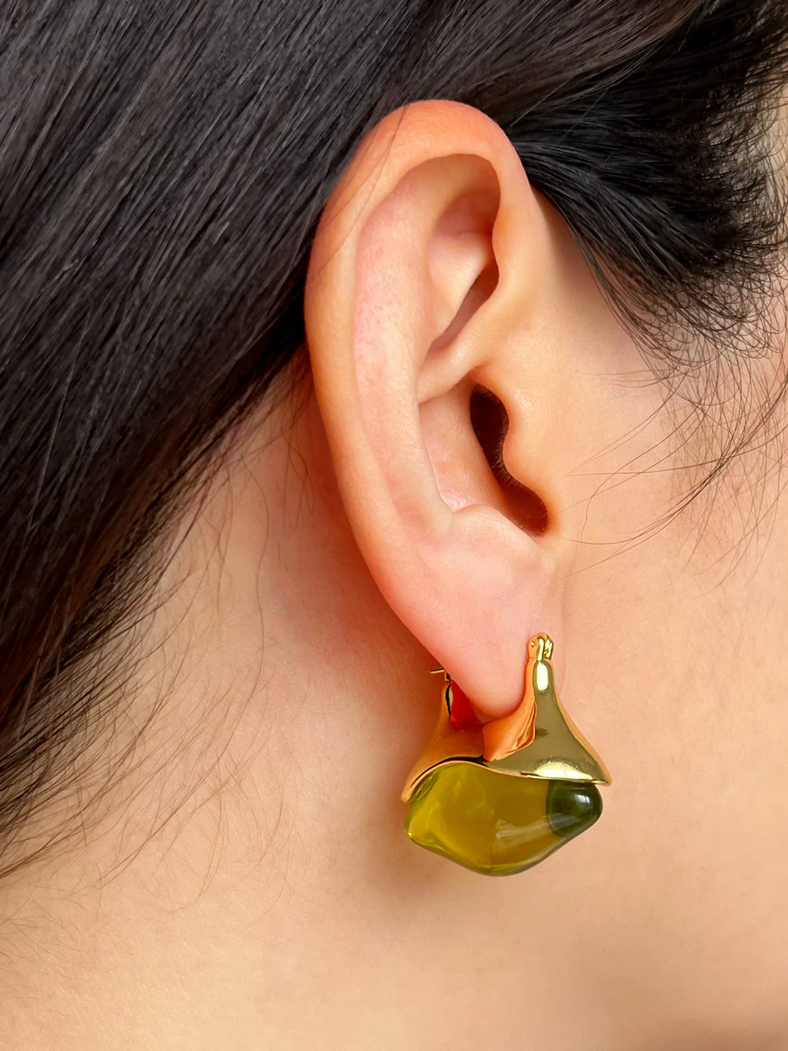 Antique Heirloom Earrings - Green - Image 3