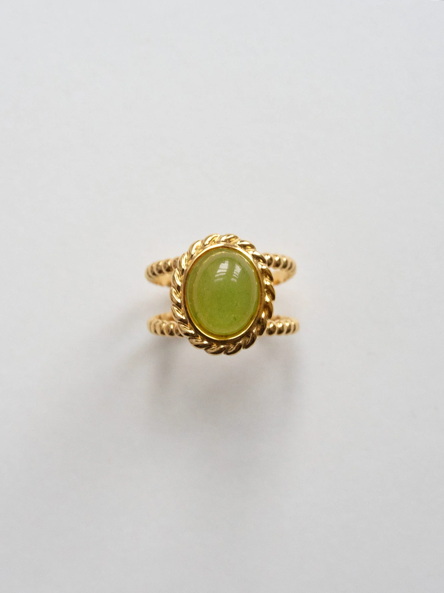 Aventurine Stone Twist Ring - Image 3