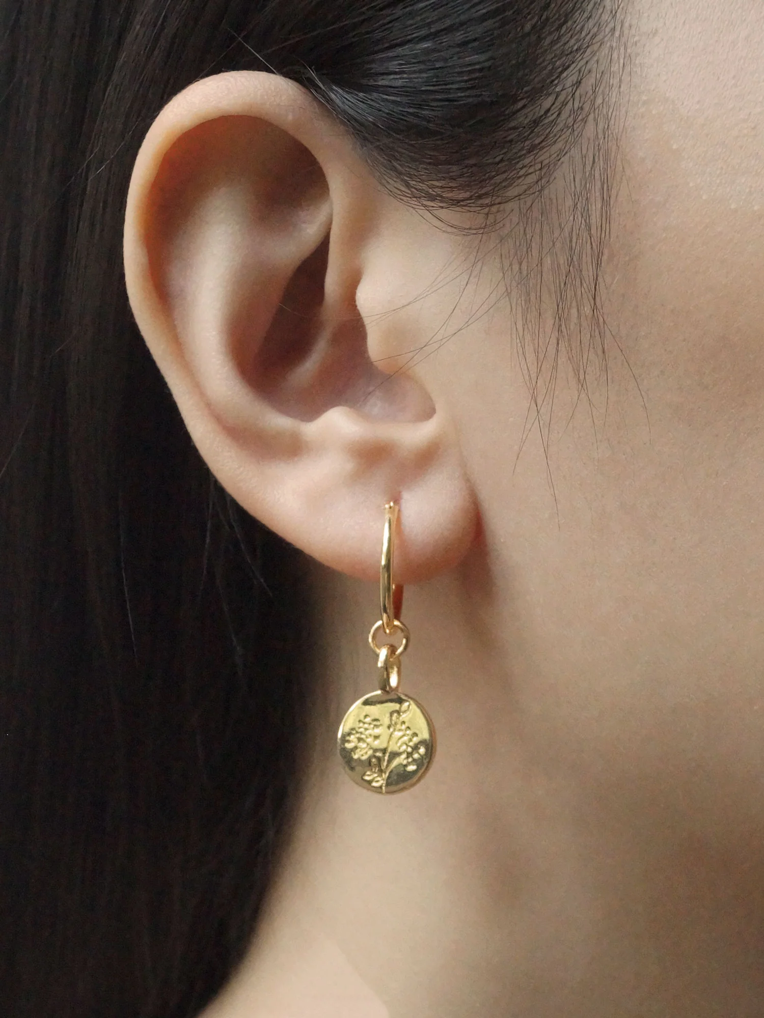 Baby's Breath Pendant Hoops - Image 3