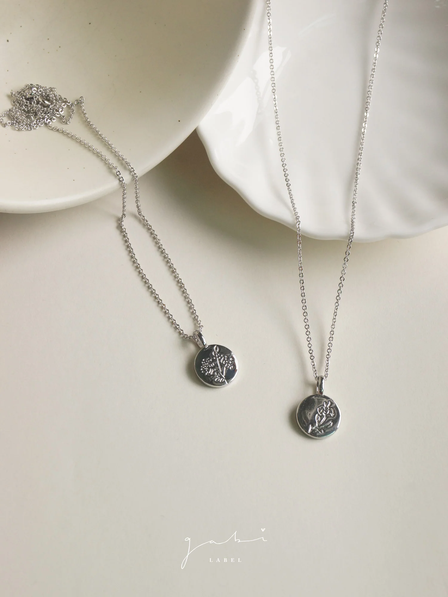 Baby's Breath Pendant Necklace - Silver - Image 6