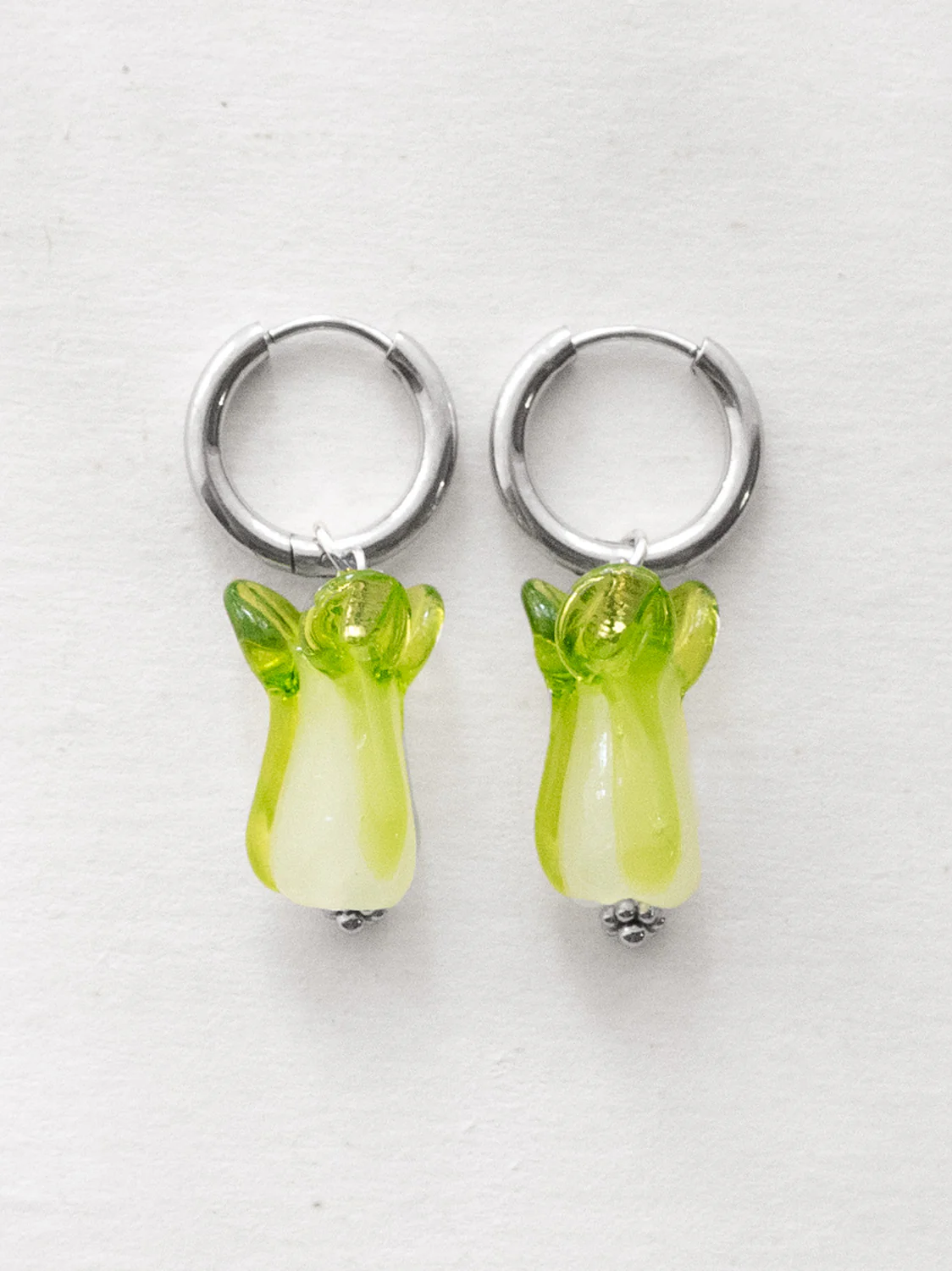 Bok Choy Hoops - Apple Green, Silver - Image 3