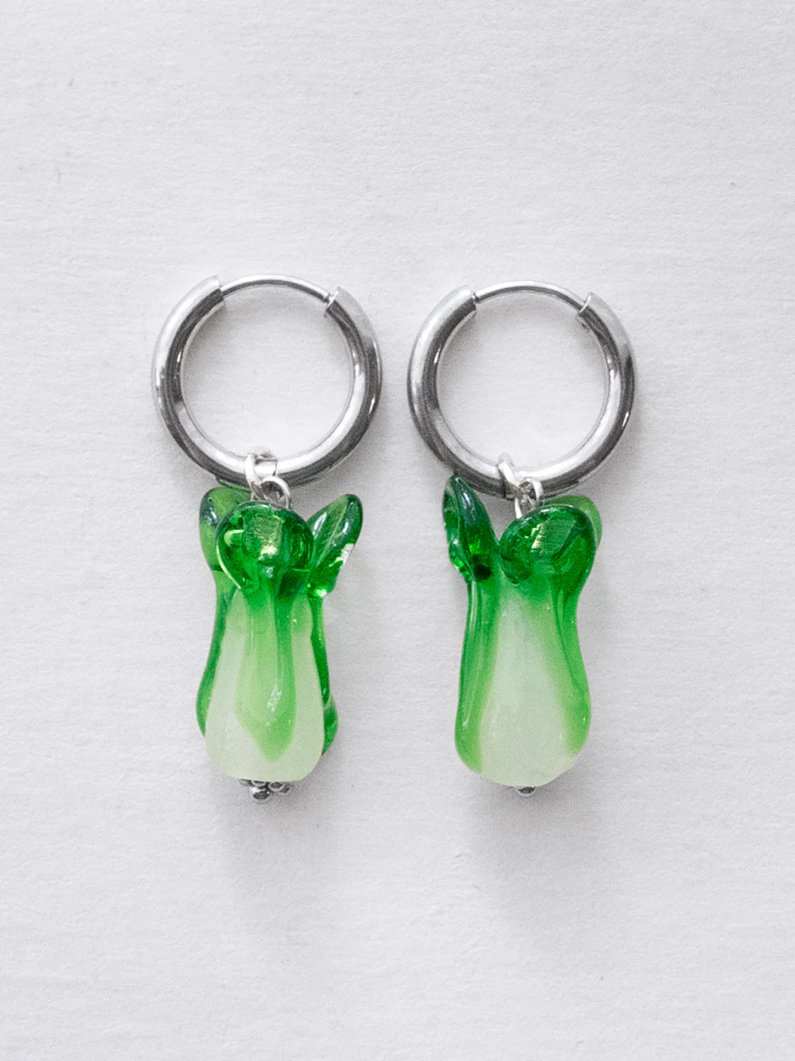 Bok Choy Hoops - Dark Green, Silver - Image 4