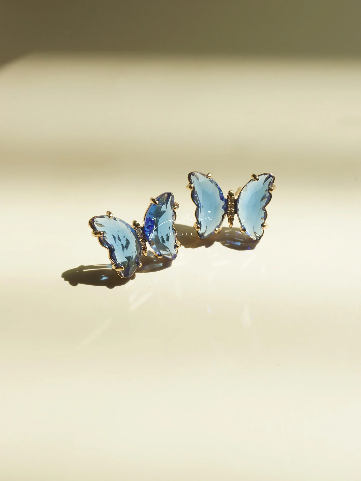 Butterfly Earstuds - Blue *S925 Earposts - Image 3