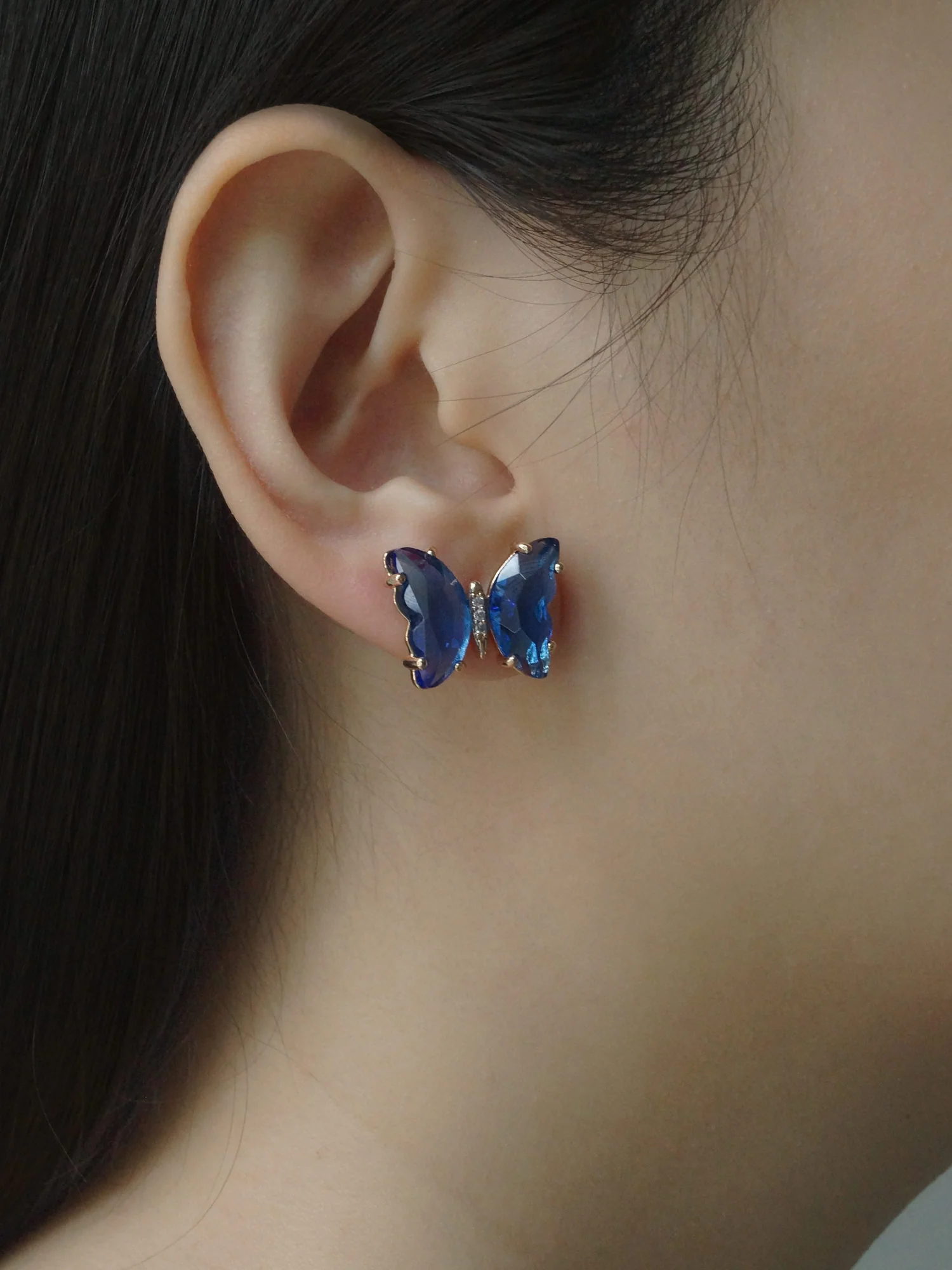 Butterfly Earstuds - Blue *S925 Earposts - Image 4