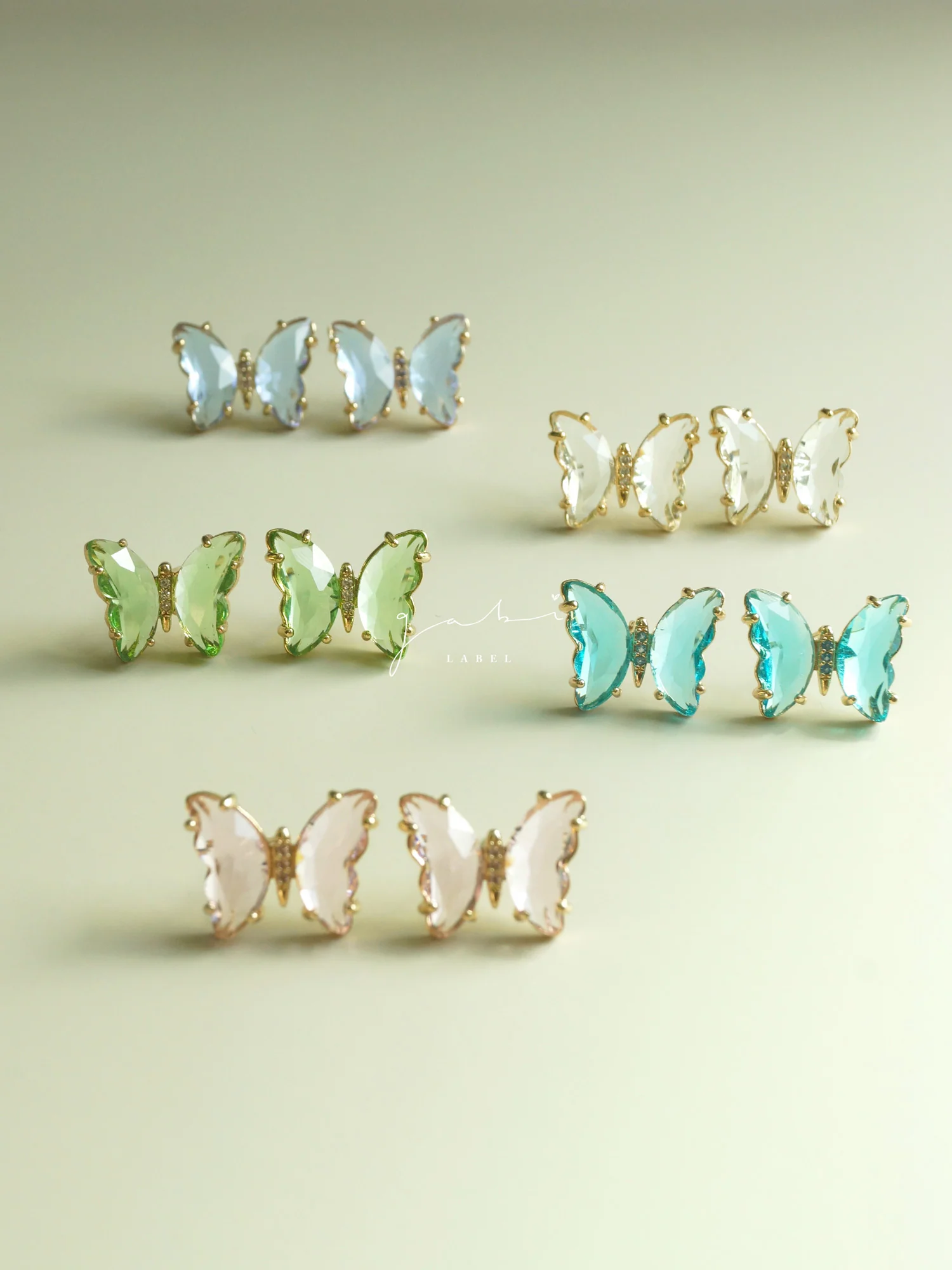 Butterfly Earstuds - Clear *S925 Earposts - Image 4