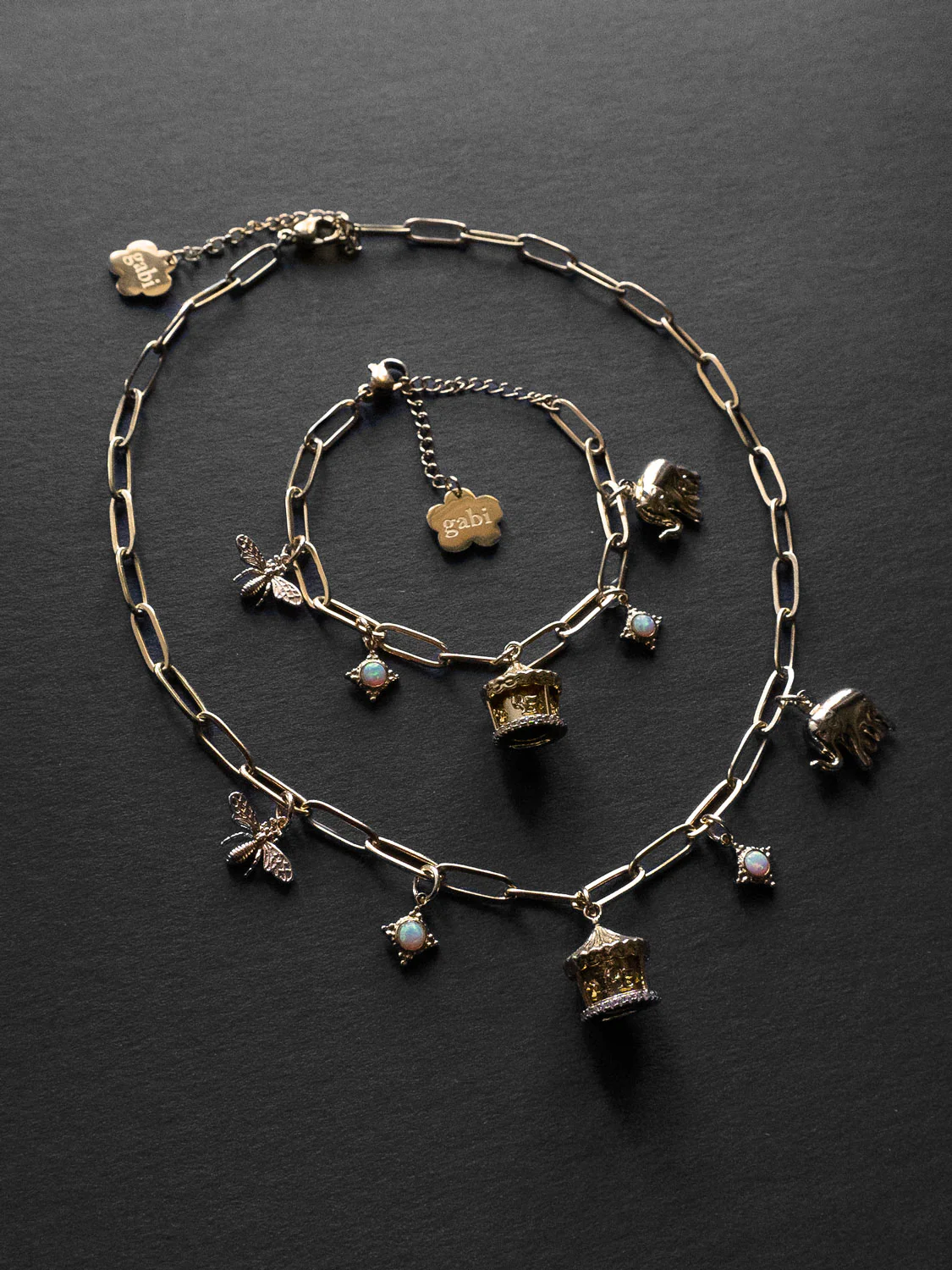 Carnival Charm Bracelet - Carousel, Elephant, Bee - Image 3