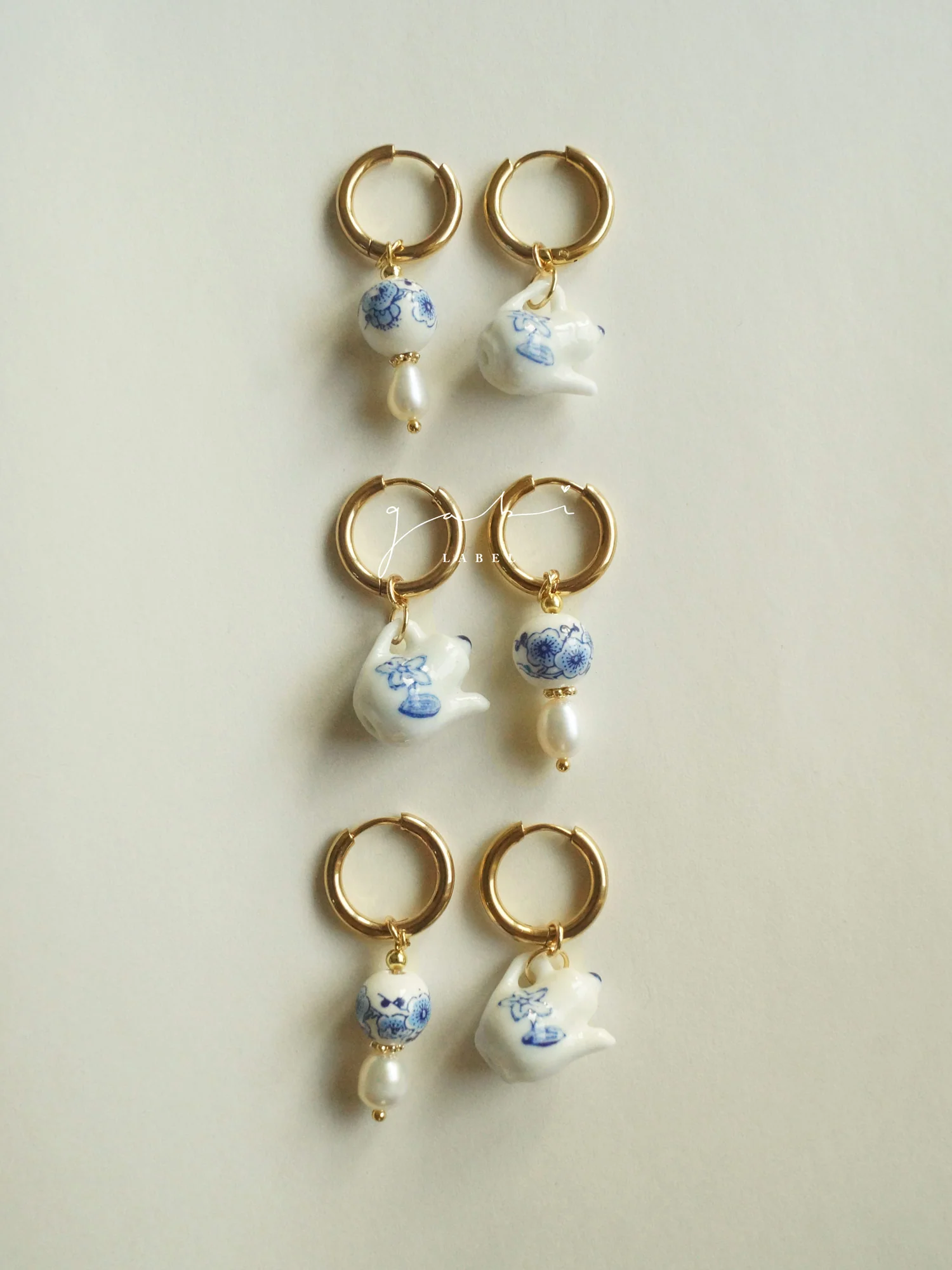 Ceramic Teapot Mismatched Hoop Earrings - Image 8
