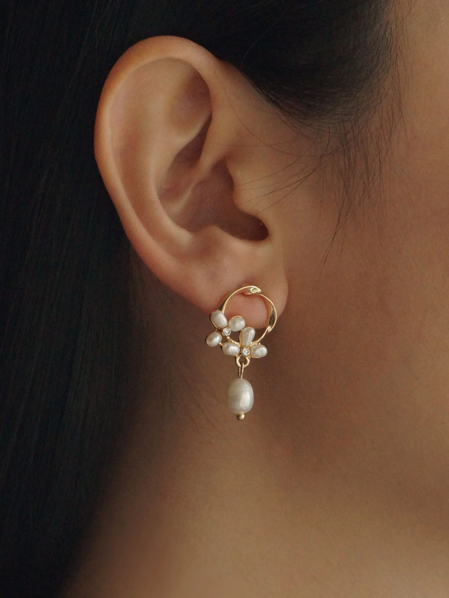 CHARLOTTE Earrings - Pearl *S925 Earposts - Image 4
