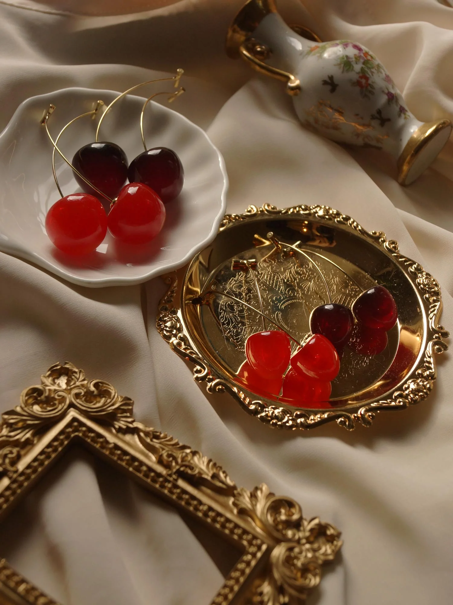 Cher (Cherry) Earrings *Gold-plated stems - Image 5