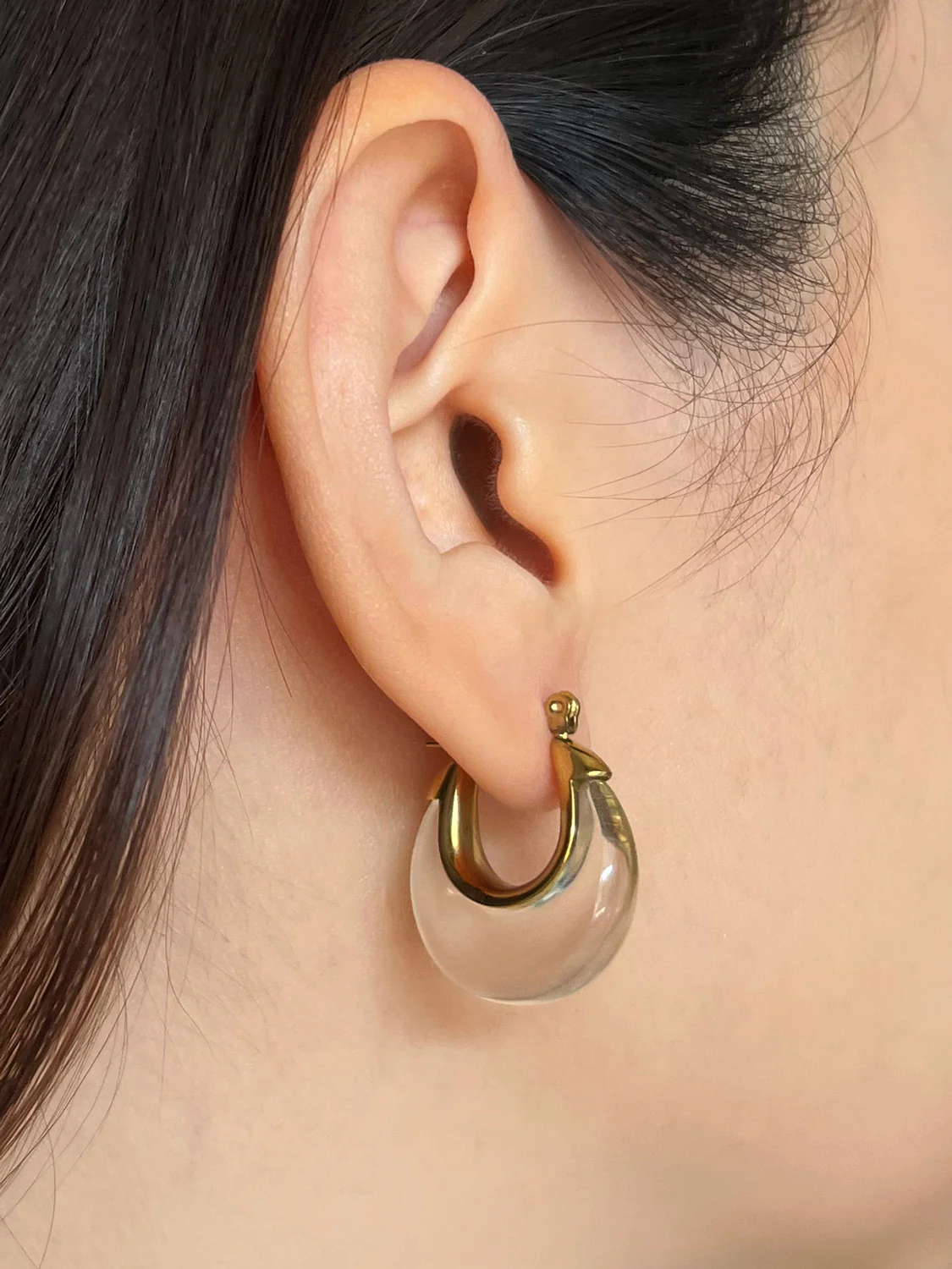 Chic Resin Hoops - Clear - Image 4