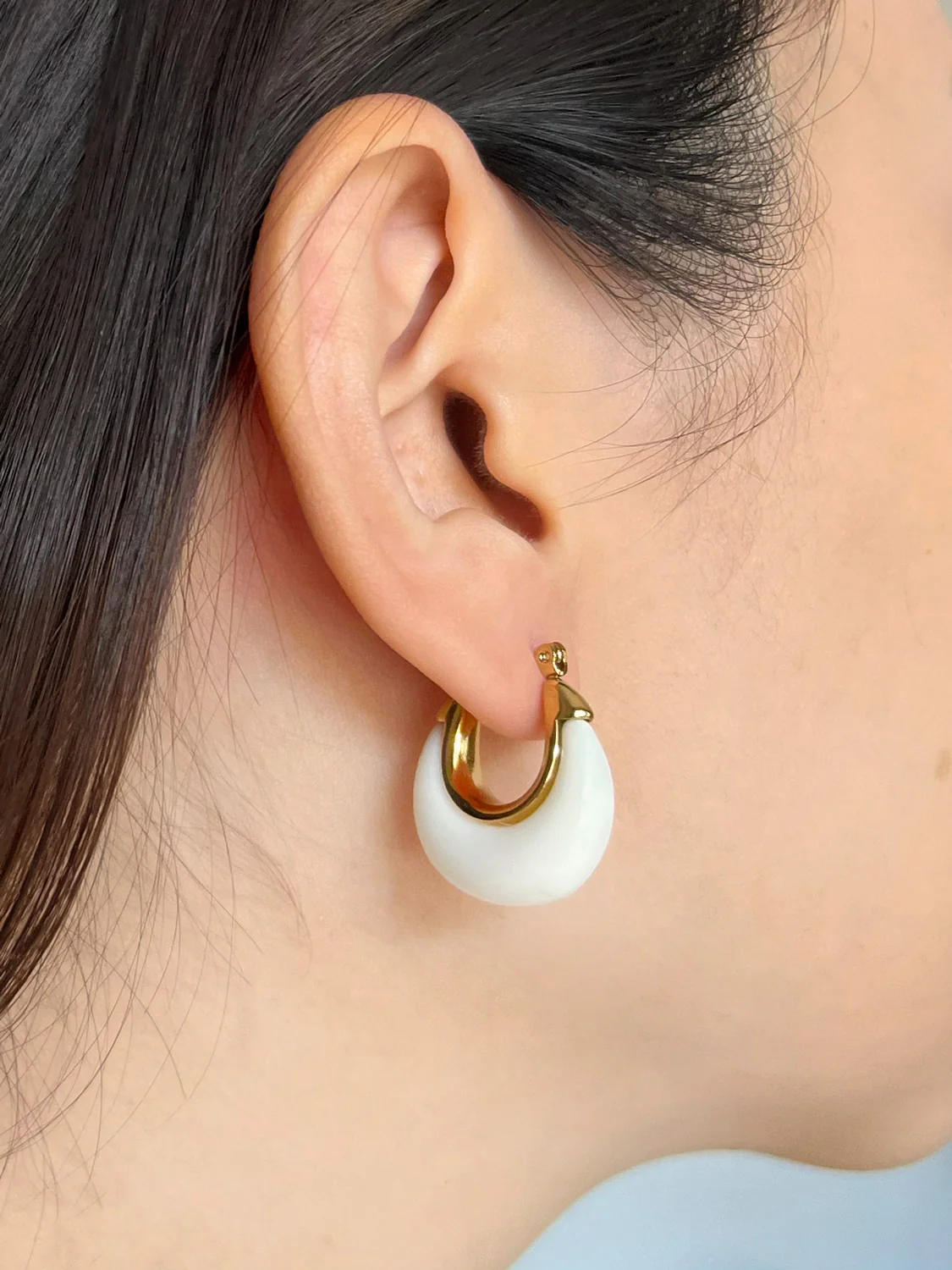 Chic Resin Hoops - White - Image 4