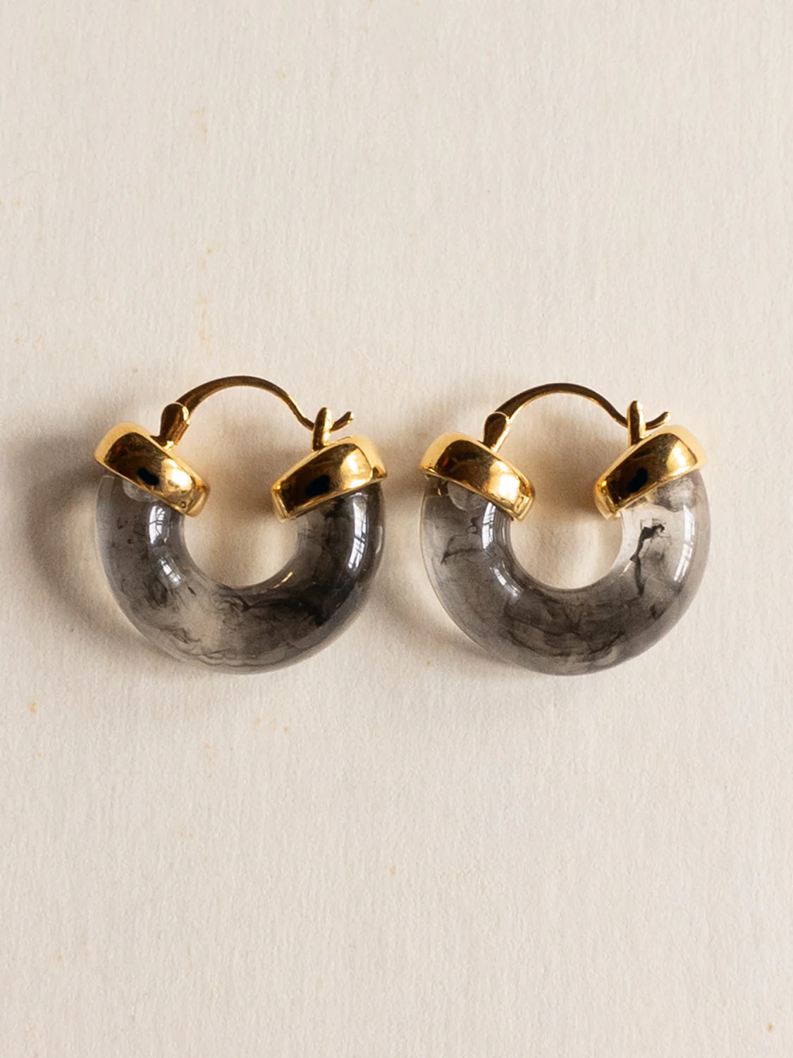 Chic Round Resin Hoops - Smoke - Image 2
