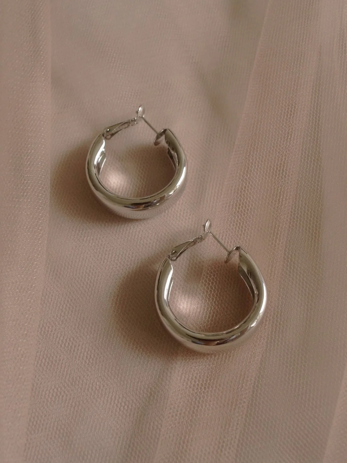 Chunky Essential Hoops - Silver - Image 3