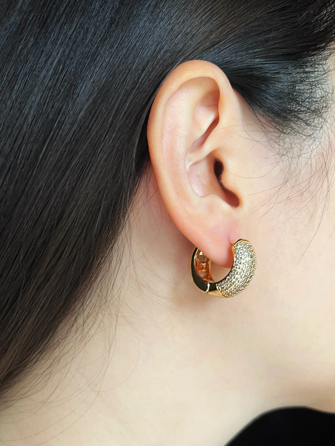 Chunky Gemstone Hoops - Image 3