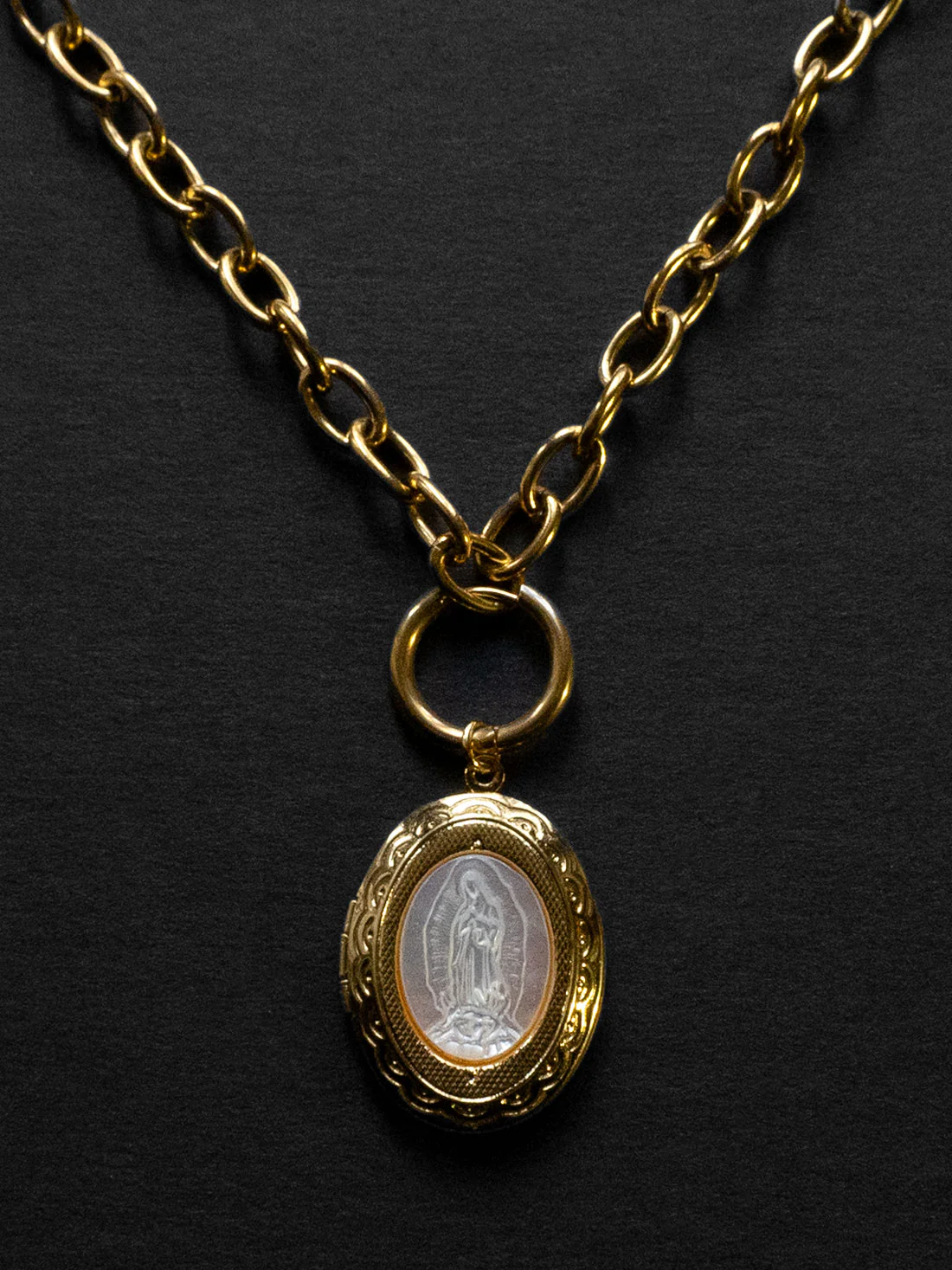 Chunky Gold Chain Necklace - Our Lady - Image 3