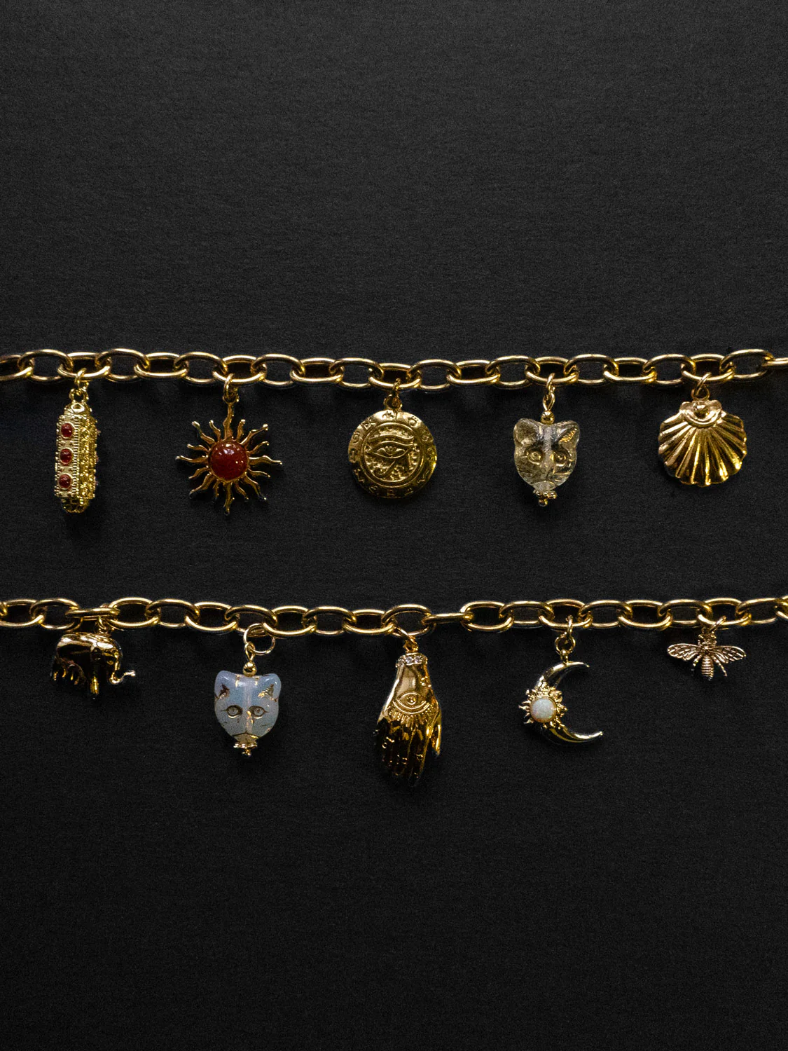 Chunky Gold Talisman Necklace - Eye of Horus Charm - Image 5