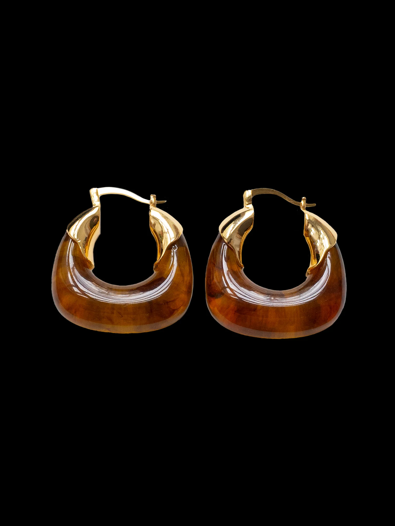 Chunky Hoops - Tea Brown