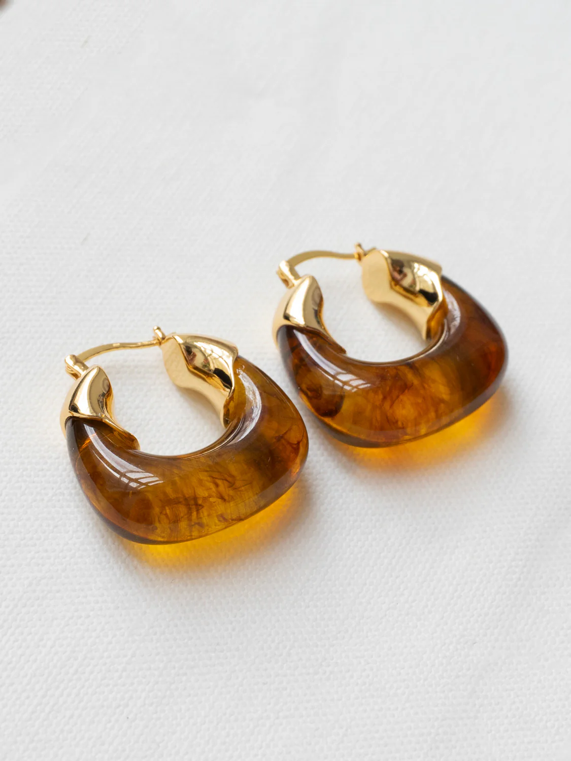Chunky Hoops - Tea Brown - Image 2