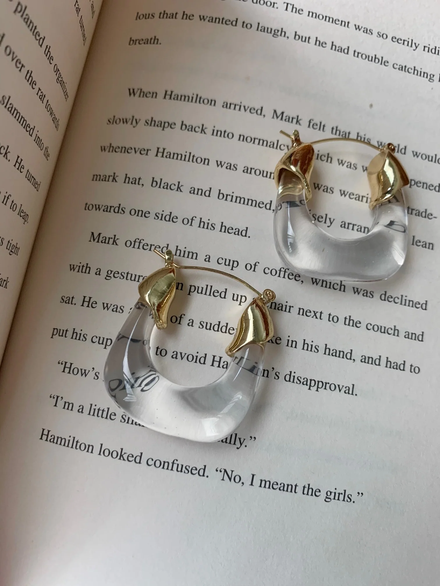 Chunky Vintage Hoops - Clear - Image 4