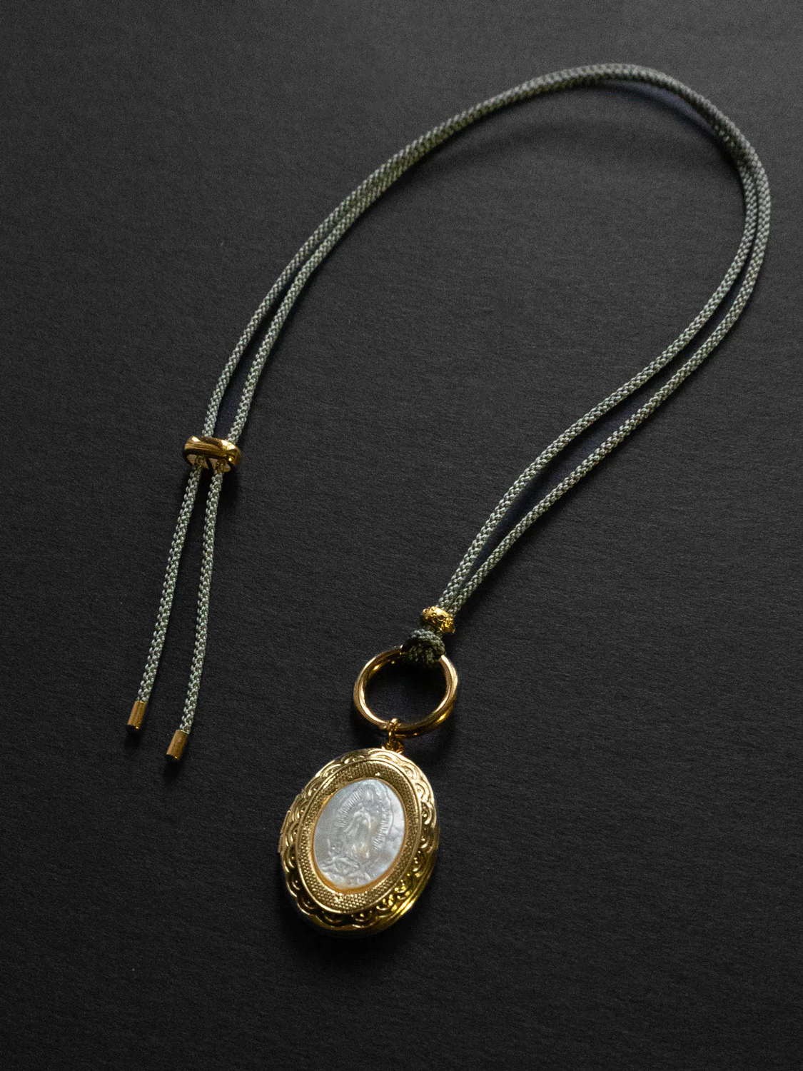 Cord Necklace, Winter Mint  - Our Lady - Image 2
