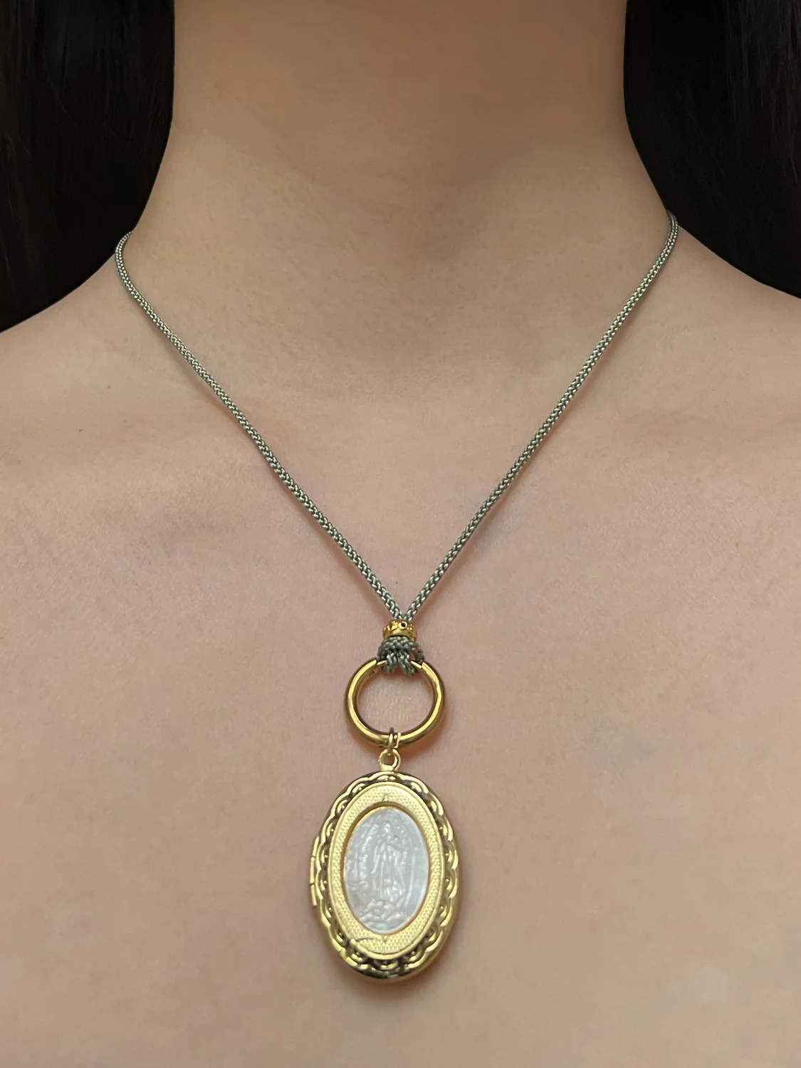 Cord Necklace, Winter Mint  - Our Lady - Image 3