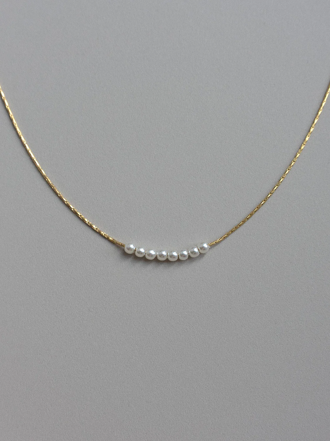 Delicate Tiny Pearls Necklace - Image 2