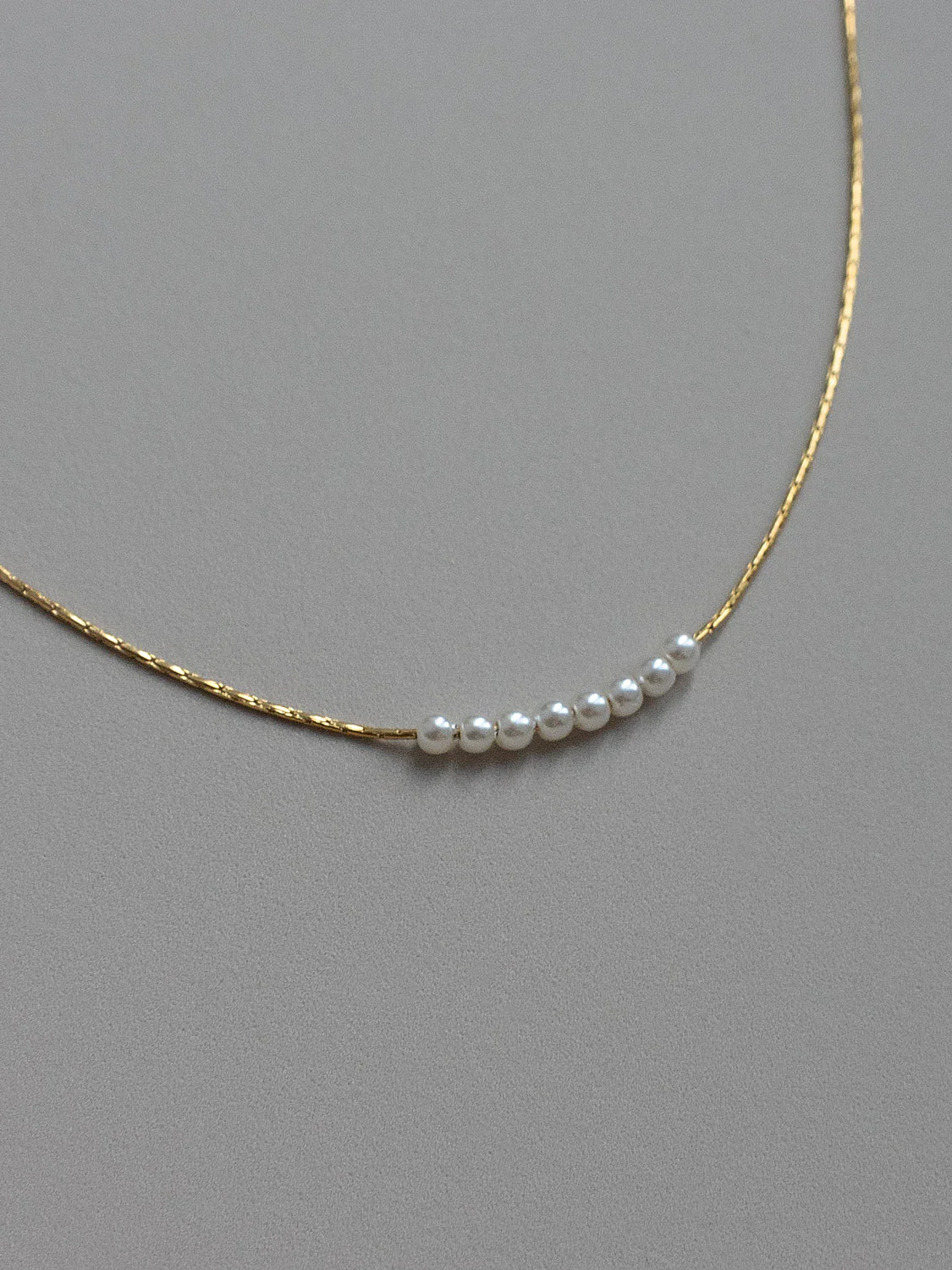 Delicate Tiny Pearls Necklace - Image 3