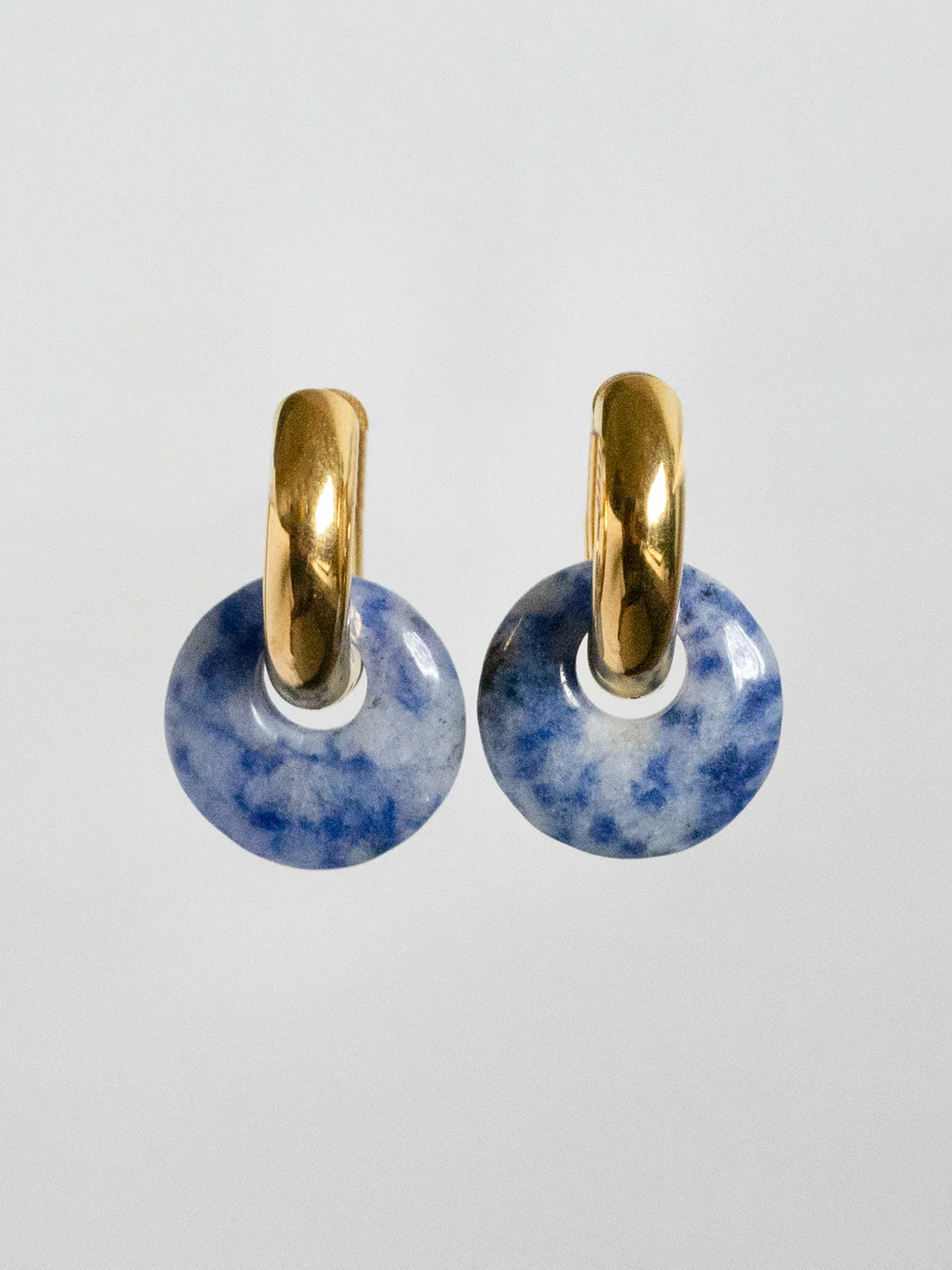 Donut Hoops, Gold V2 - Blue Stone