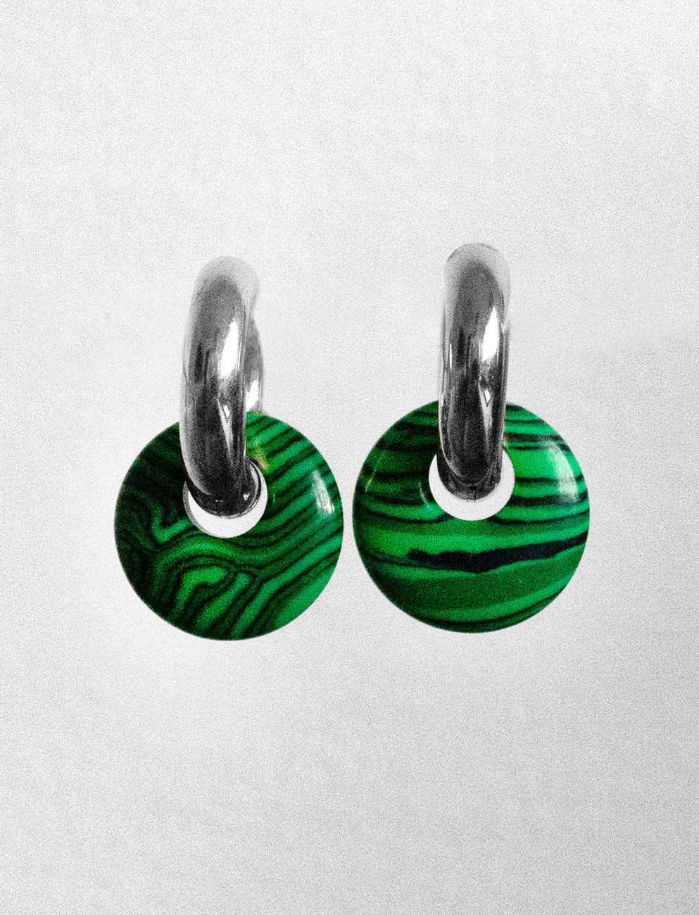 Donut Hoops, Gold V2 - Green Malachite - Image 3