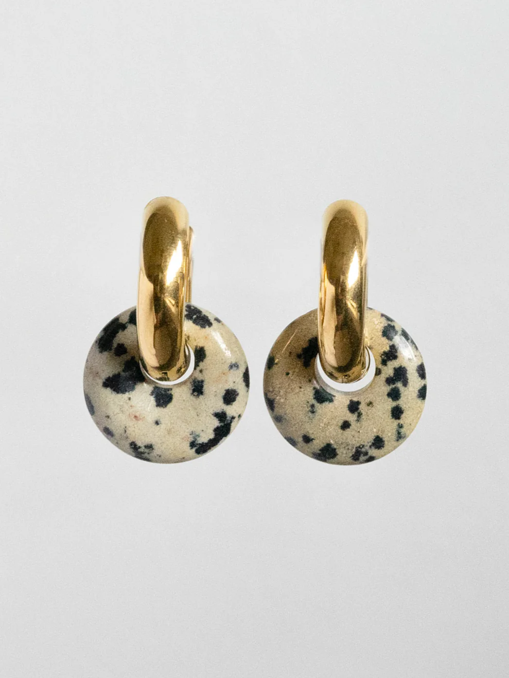 Donut Hoops, Gold V2 - Polka Dot Stone