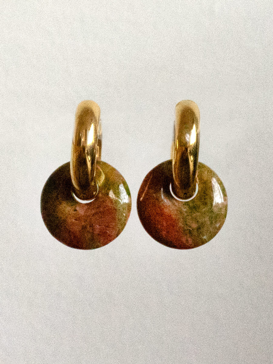 Donut Hoops, Gold V2 - Unakite