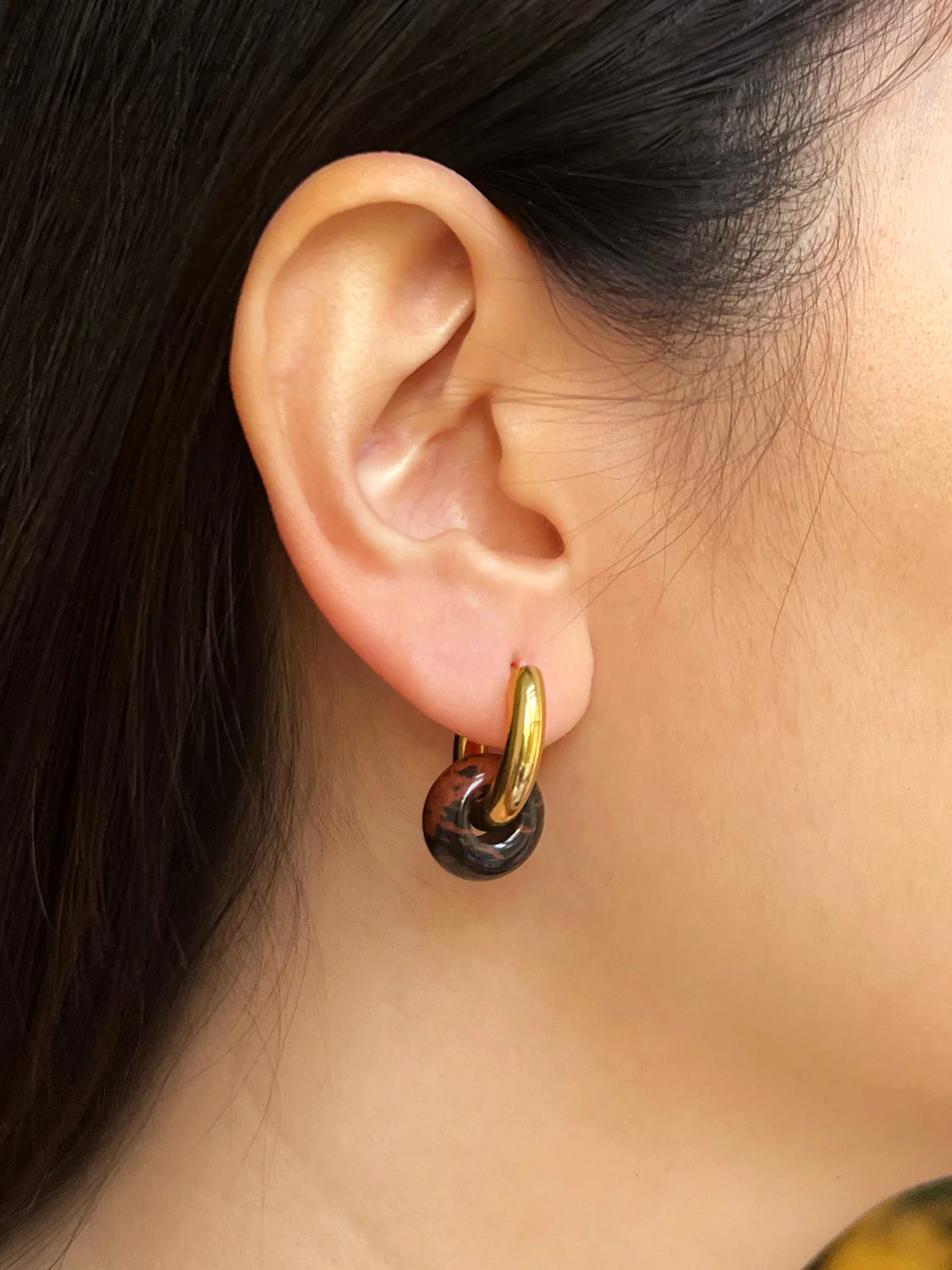 Donut Hoops - Little Stone, Golden Swan Jasper - Image 3