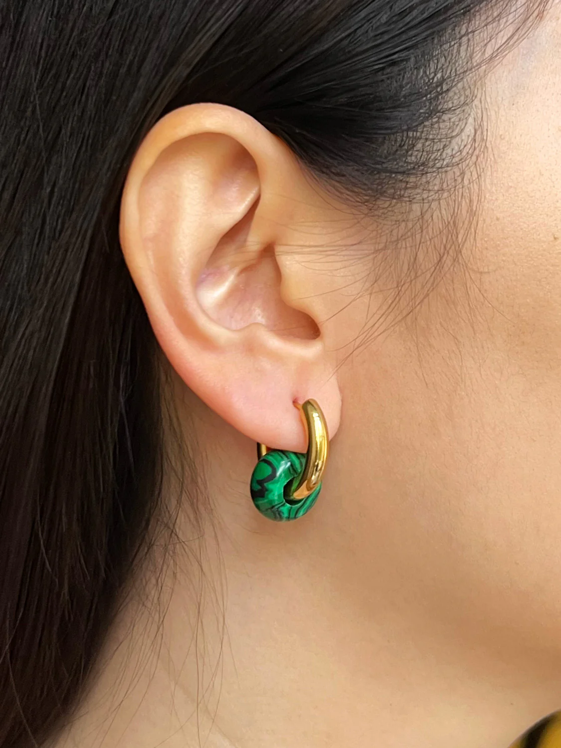 Donut Hoops - Little Stone, Green Malachite - Image 2