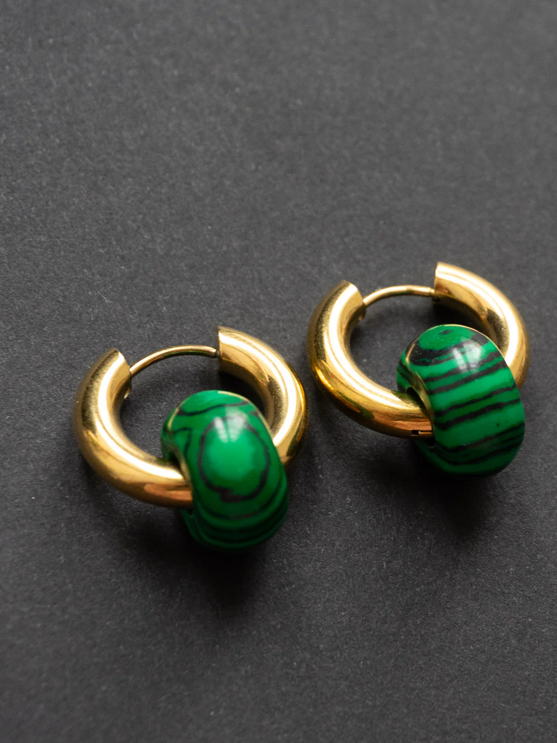 Donut Hoops - Little Stone, Green Malachite - Image 3