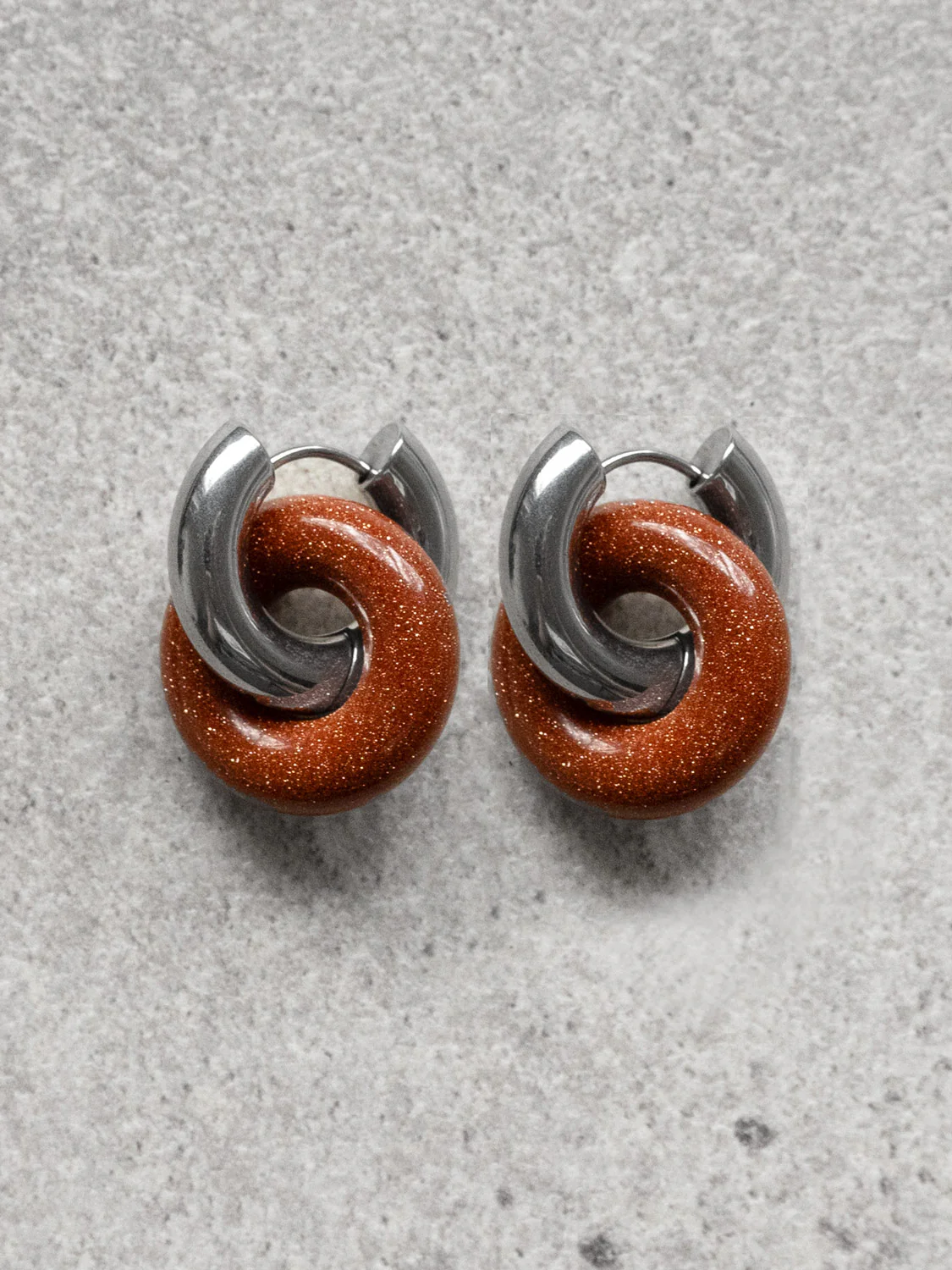 Donut Hoops, Gold - Gold Sandstone (Dark Brown) - Image 3