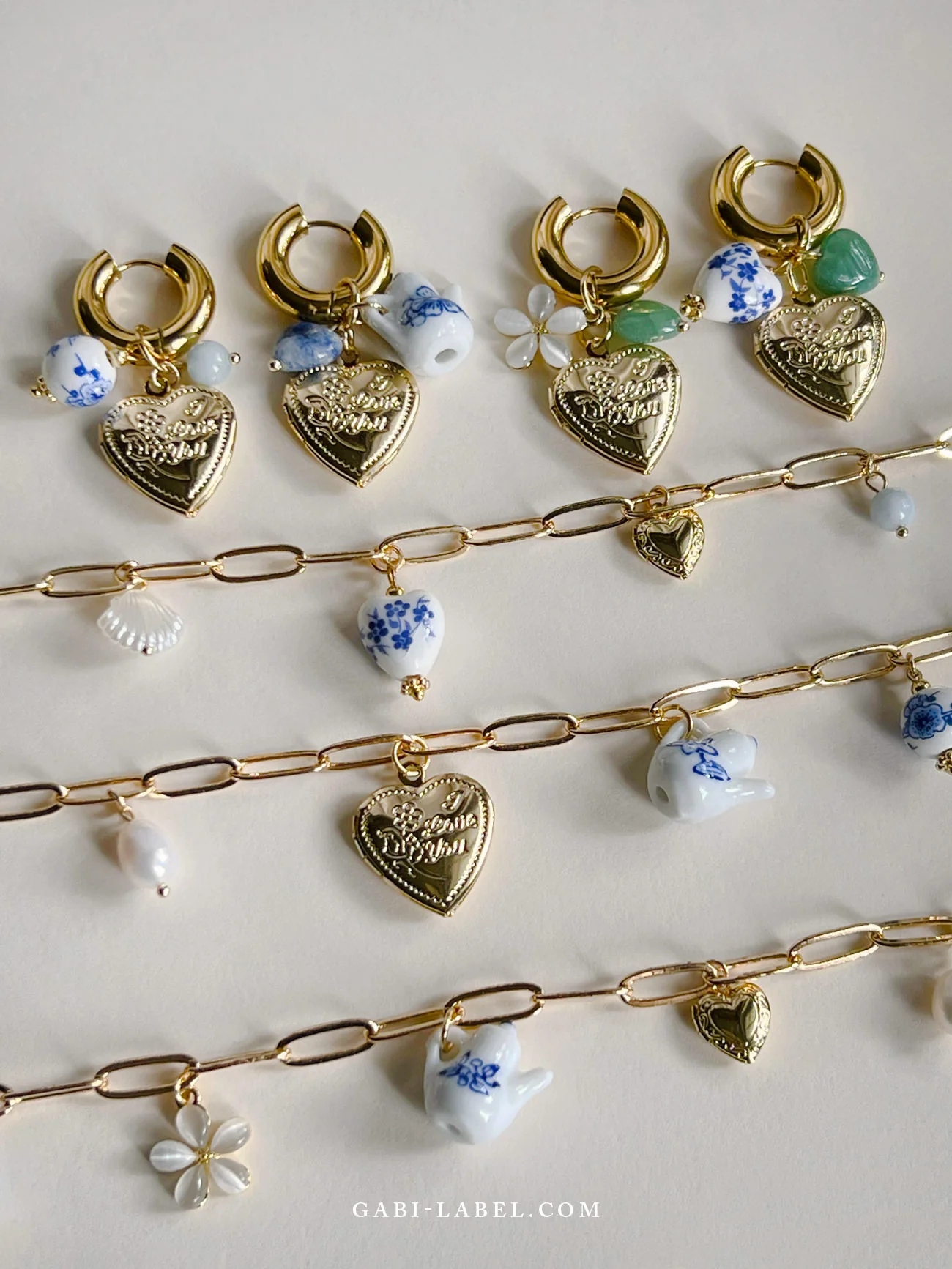 Eclectic Charm Necklace - Blue Heart Ceramic - Image 7