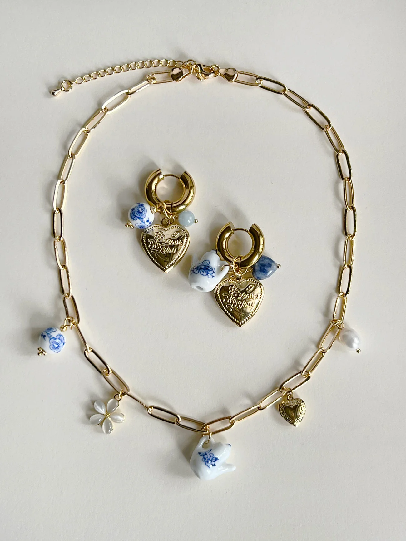 Eclectic Charm Necklace - Ceramic Teapot - Image 5