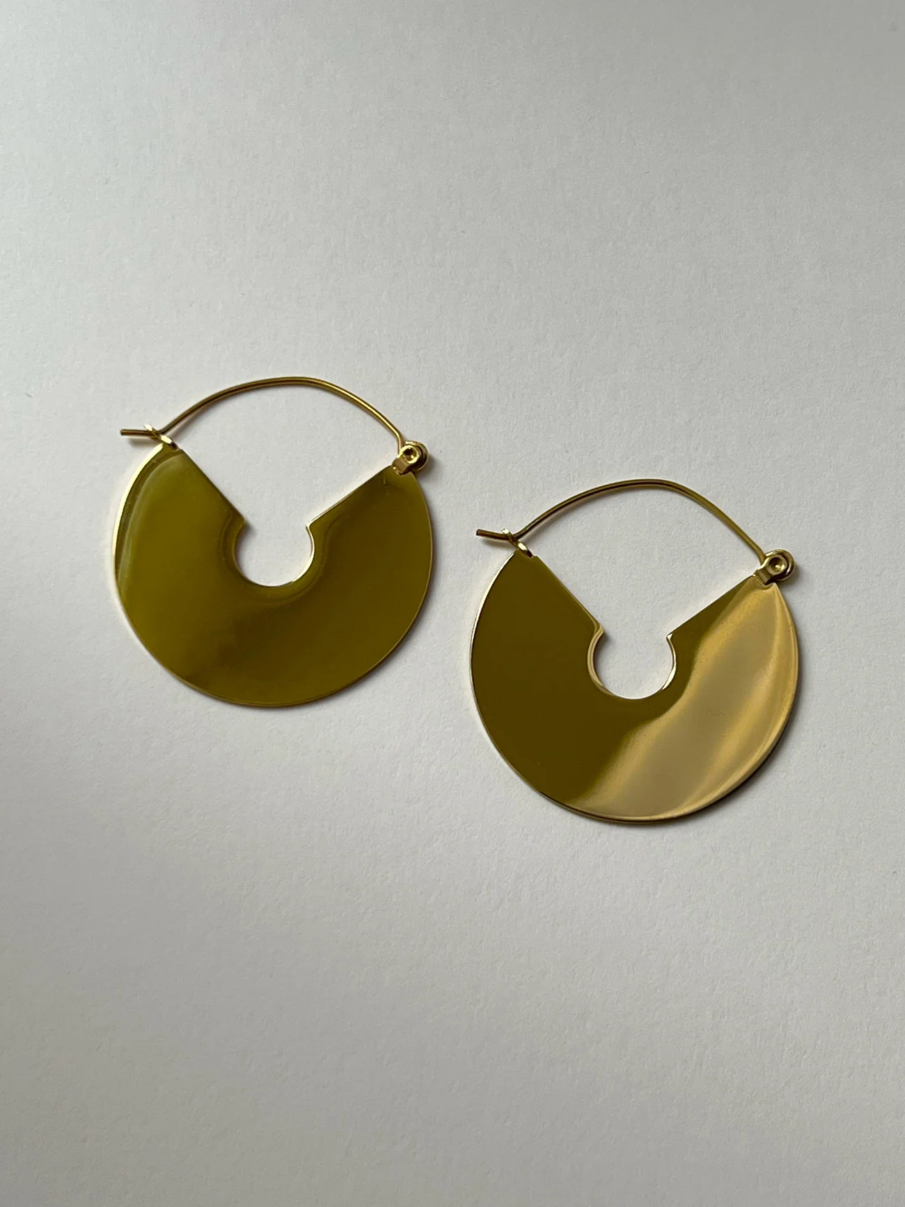 Eclectic Gold Flat Hoops - Image 2