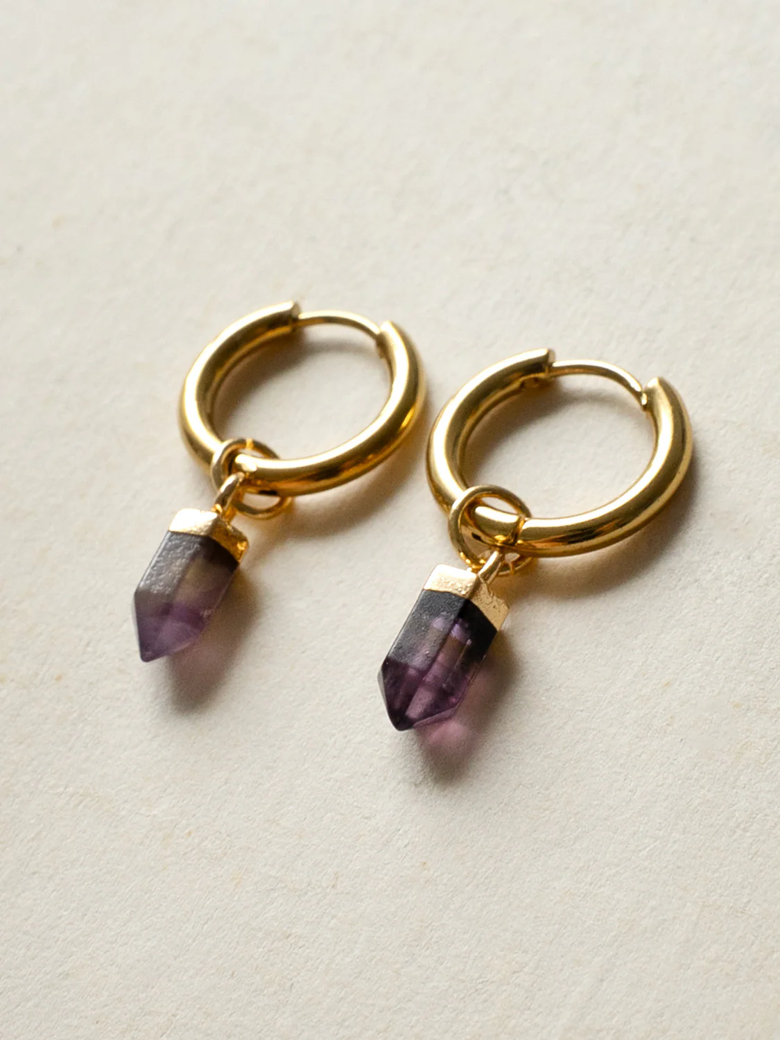 Elemental Petite Hoops - Amethyst Purple - Image 2