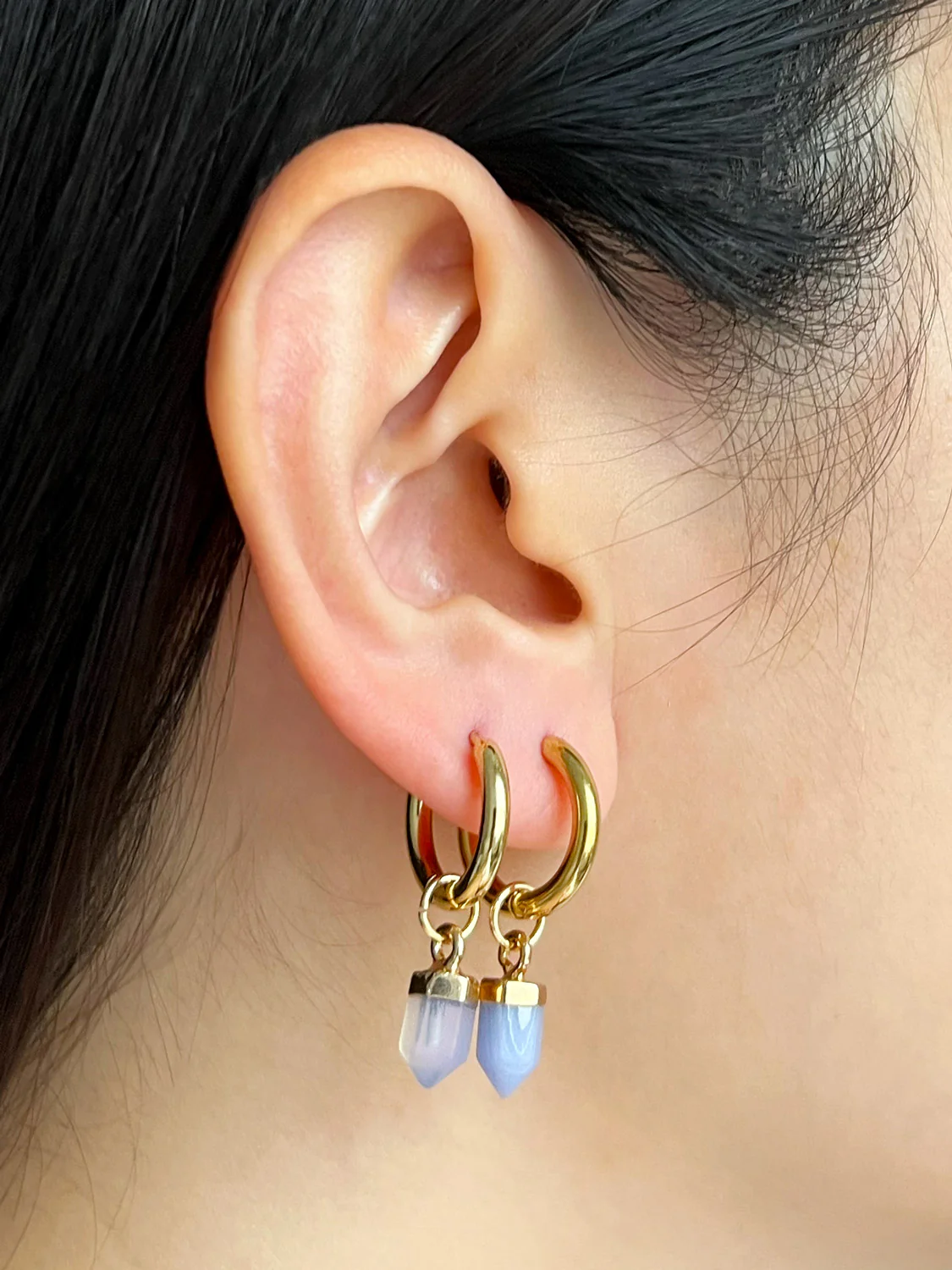 Elemental Petite Hoops - Opal - Image 3