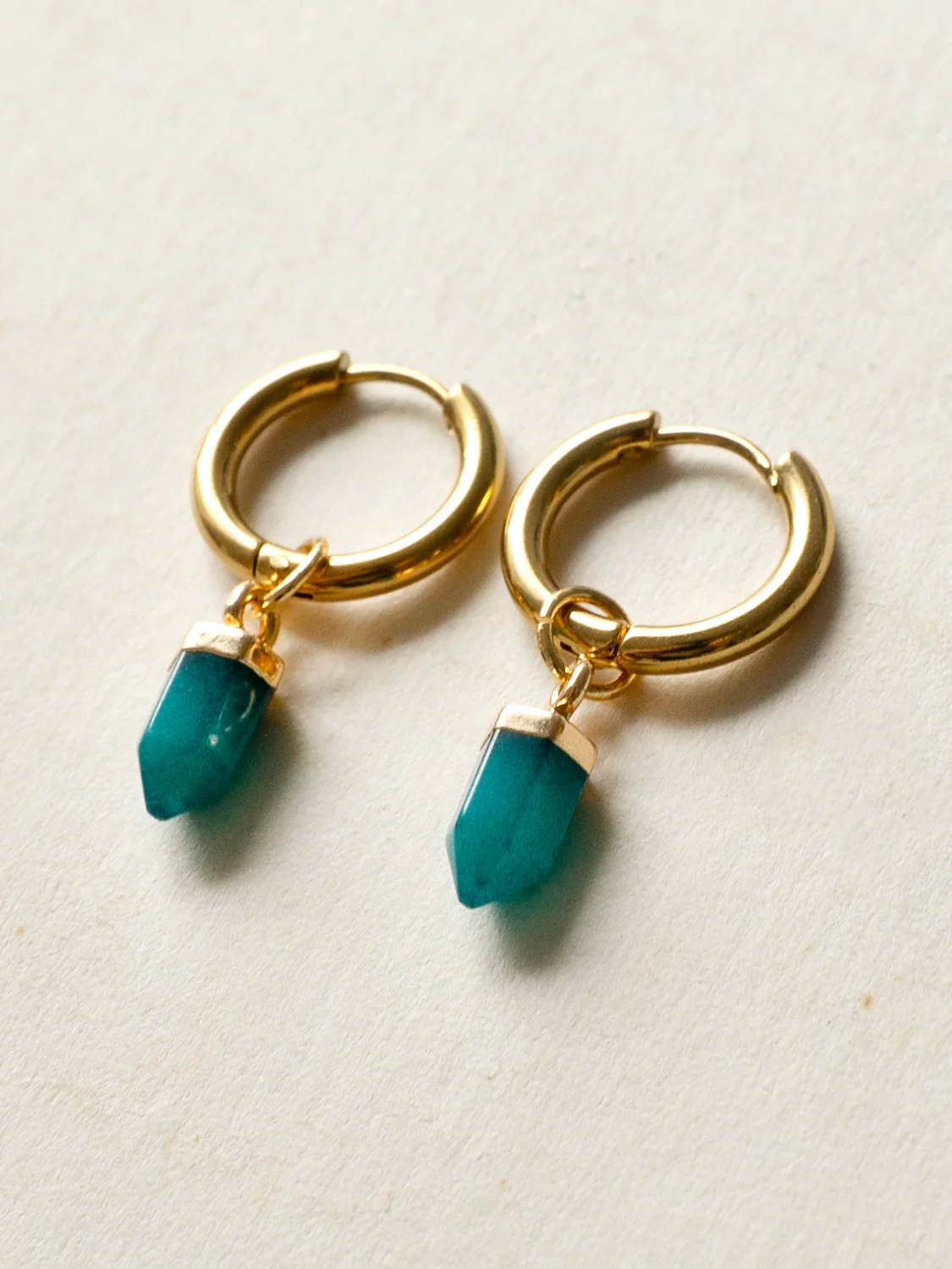 Elemental Petite Hoops - Turquoise - Image 2