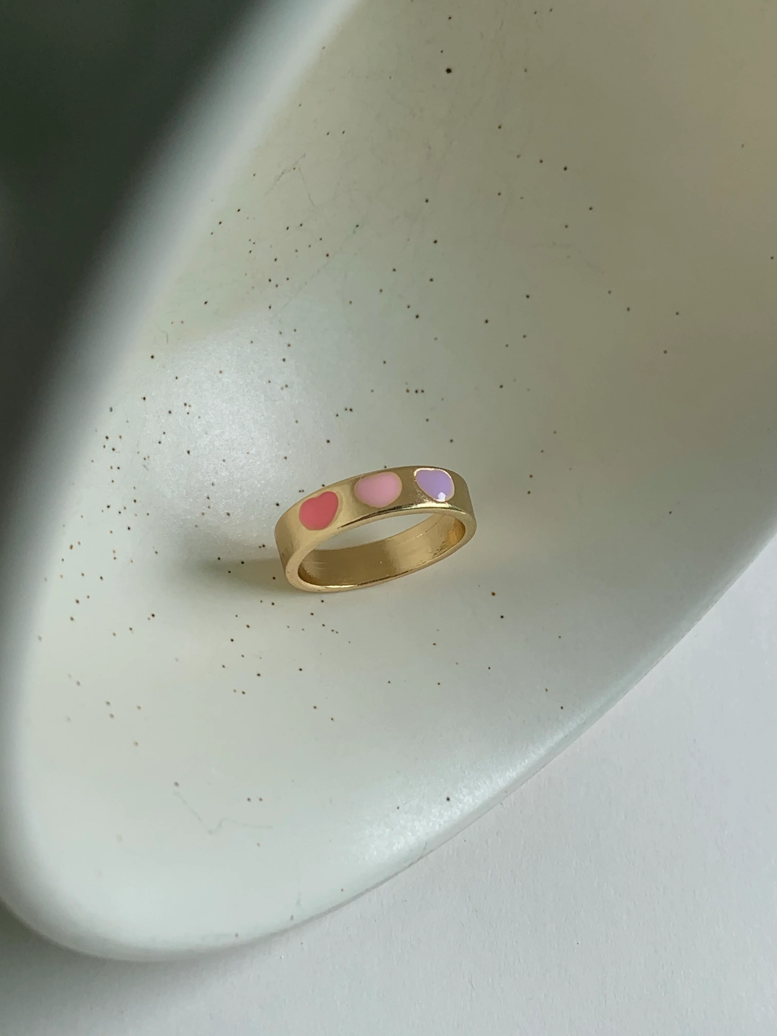 Enamel Hearts Ring - Image 3