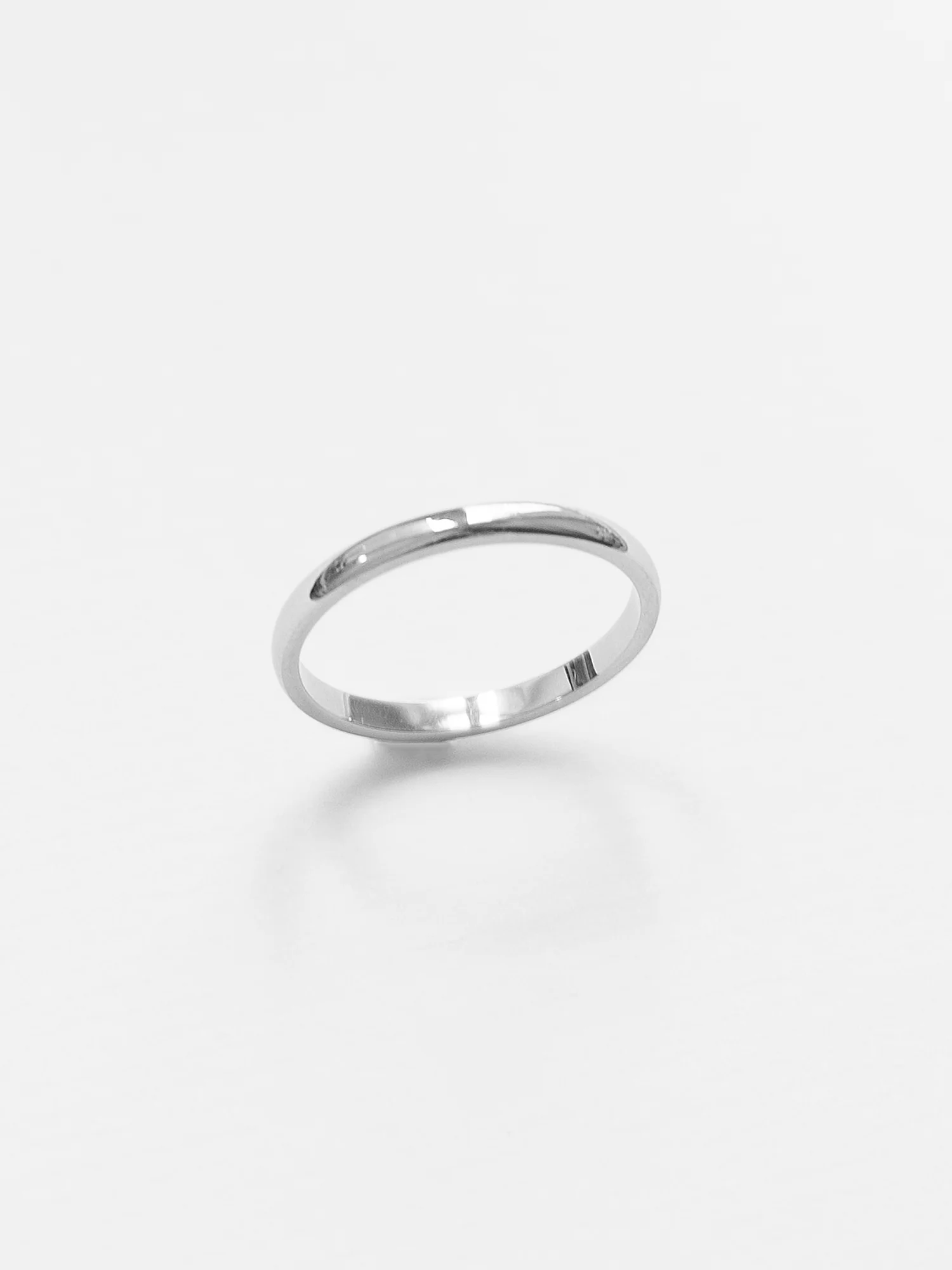 Essential Silver Ring, Stainless Steel 2mm - Image 2